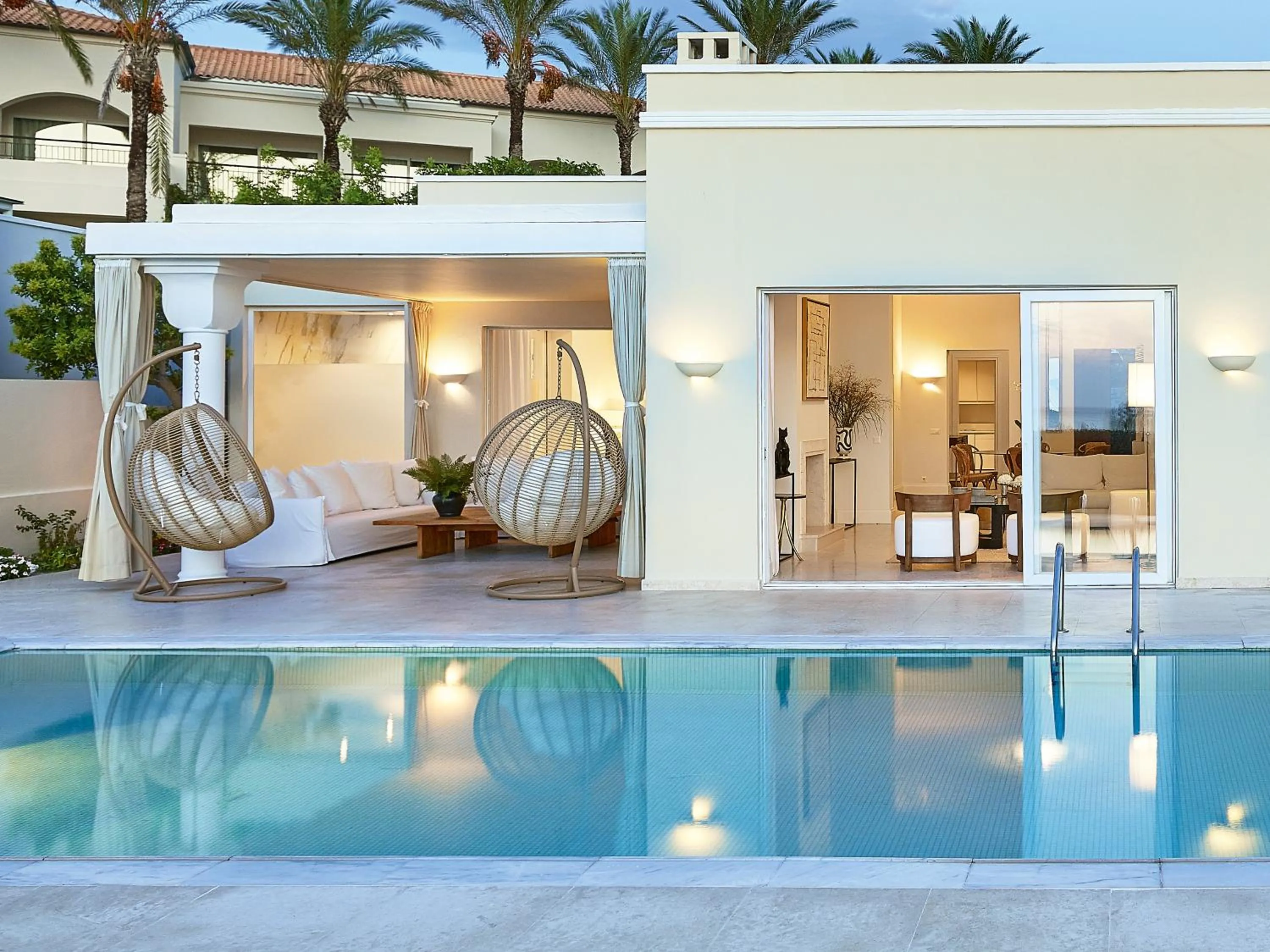 Patio in Mandola Rosa at Riviera Olympia, A Grecotel Resort to Live