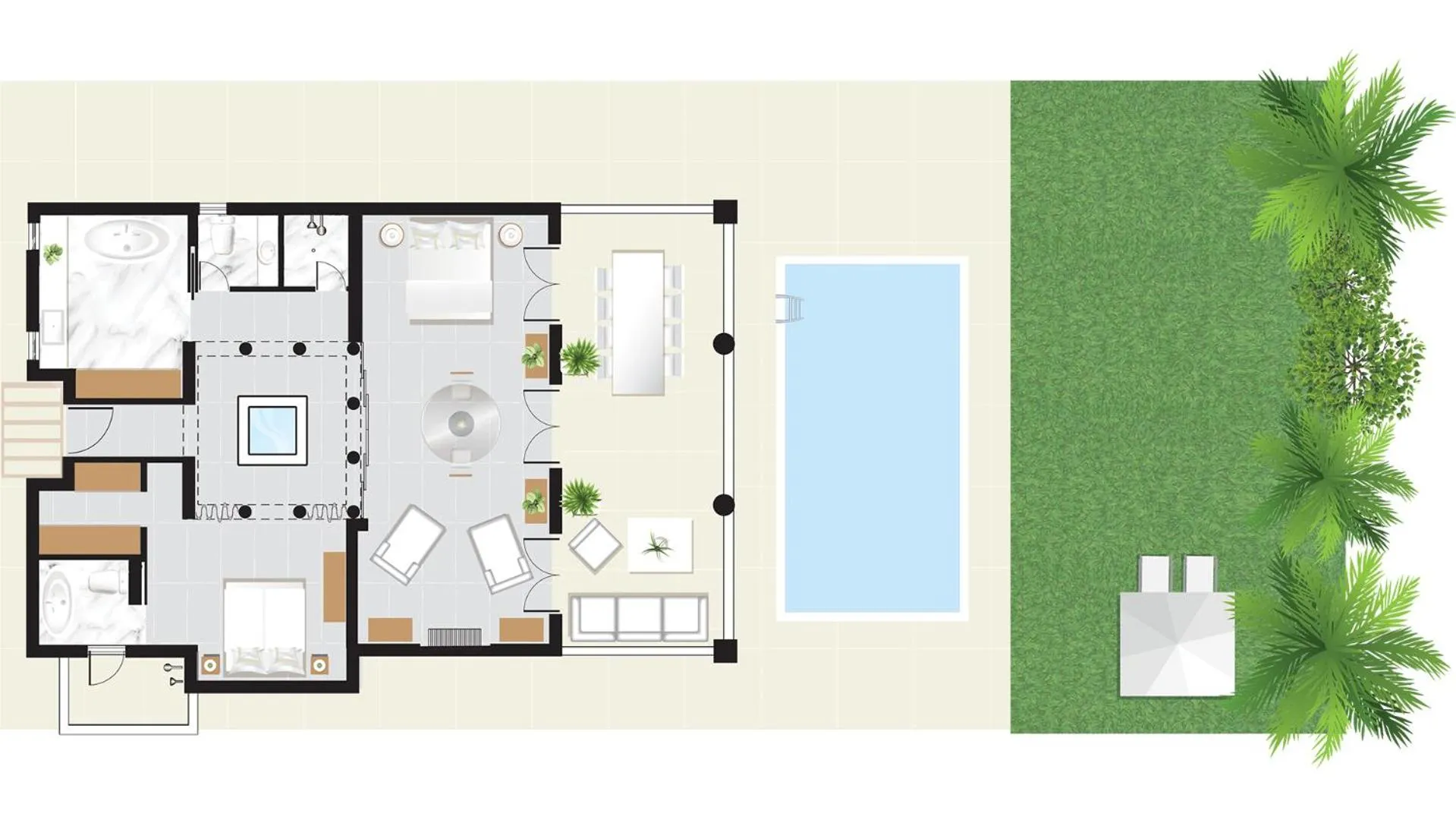 Floor plan in Mandola Rosa at Riviera Olympia, A Grecotel Resort to Live