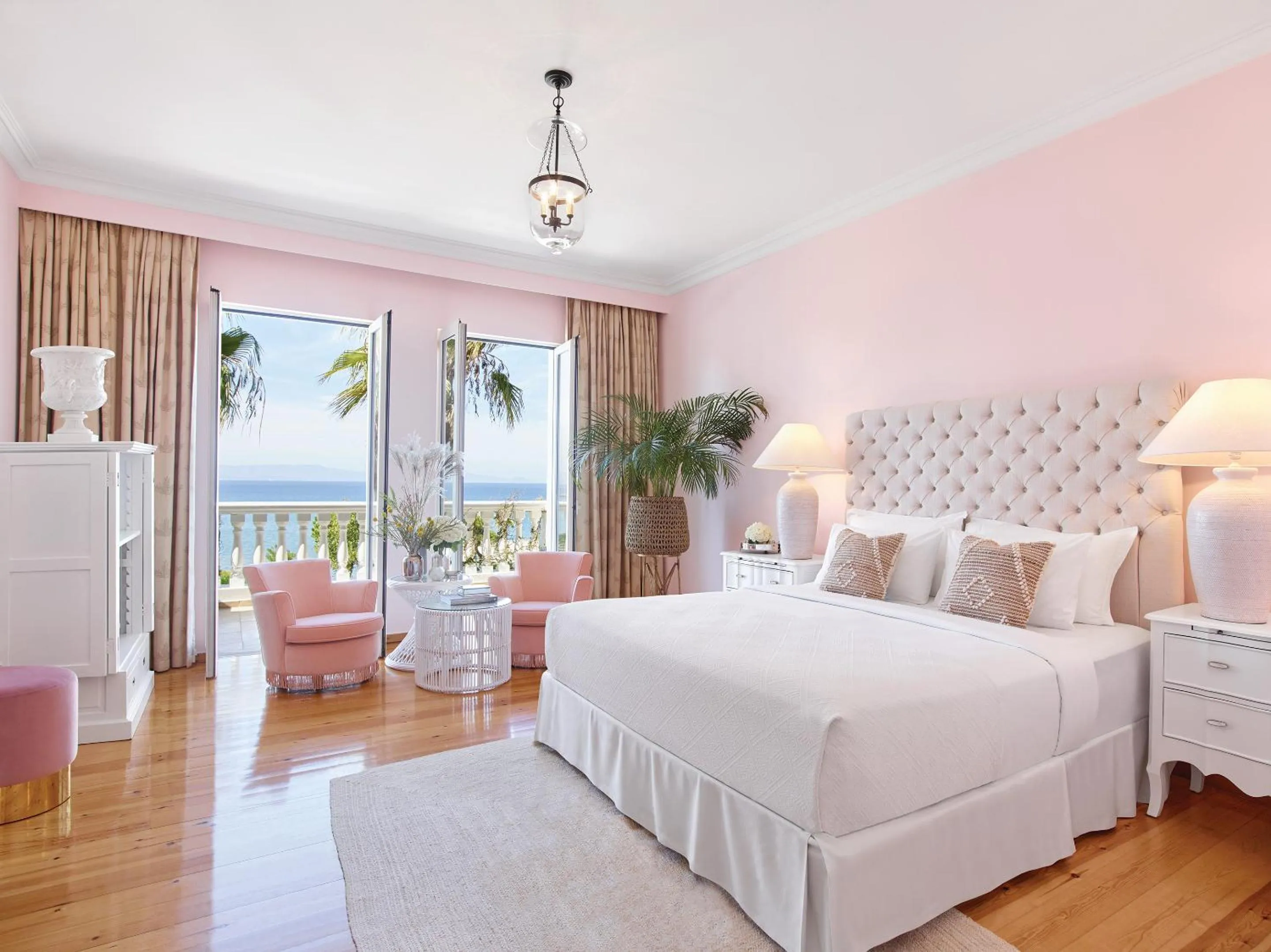 Bed in Mandola Rosa at Riviera Olympia, A Grecotel Resort to Live