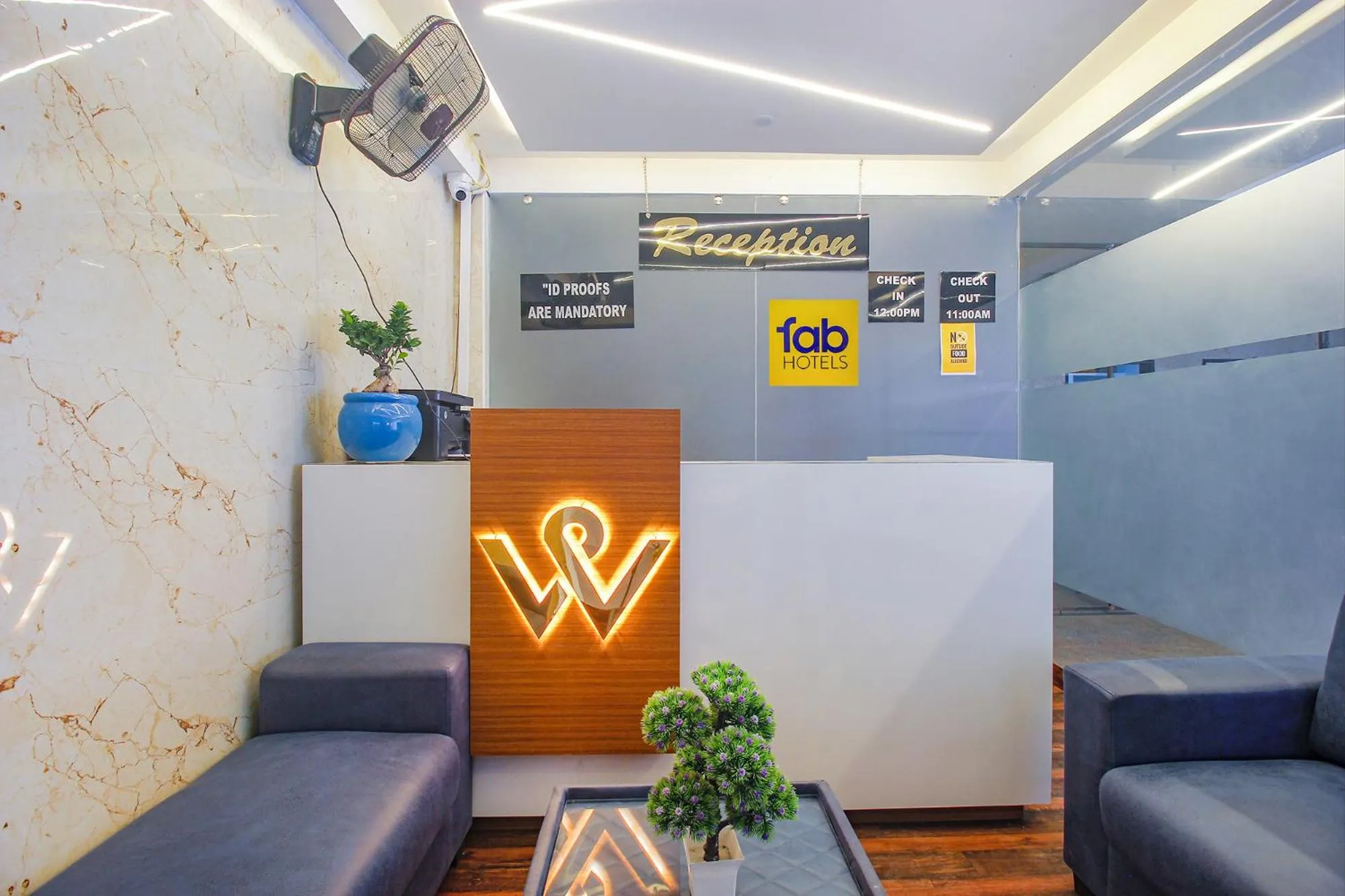 Lobby or reception in FabHotel W Grand Suites