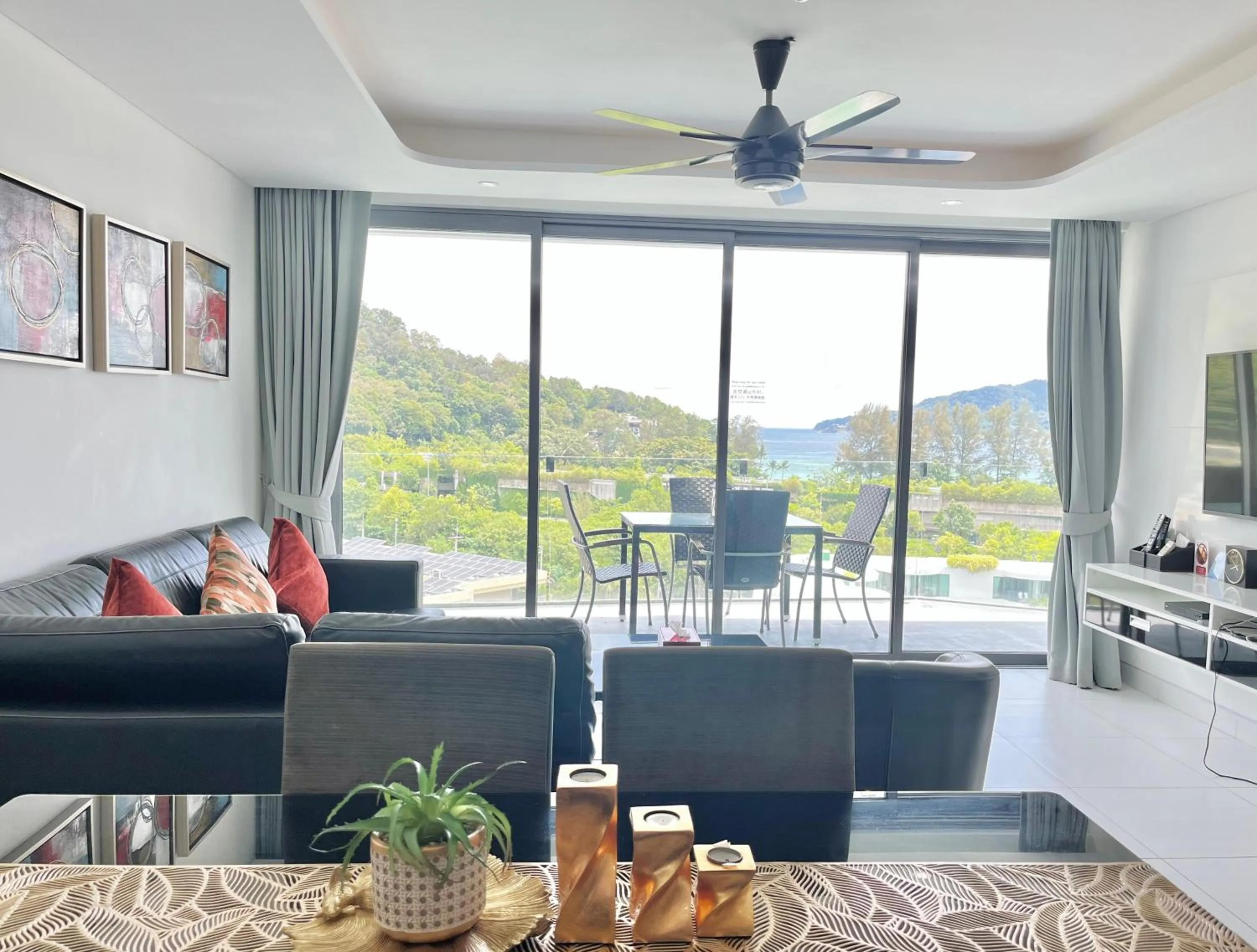 Living room in Twin Sands Resort Penthouse