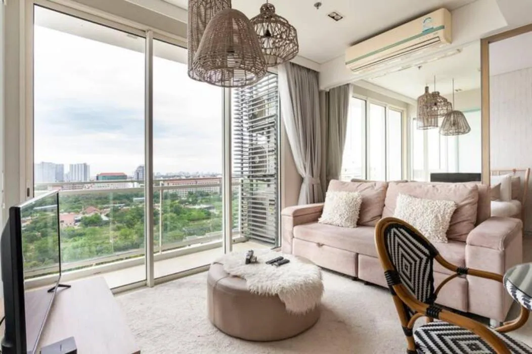 Living room in Family Suite Sea view 2Bedroom at Veranda Residence Pattaya