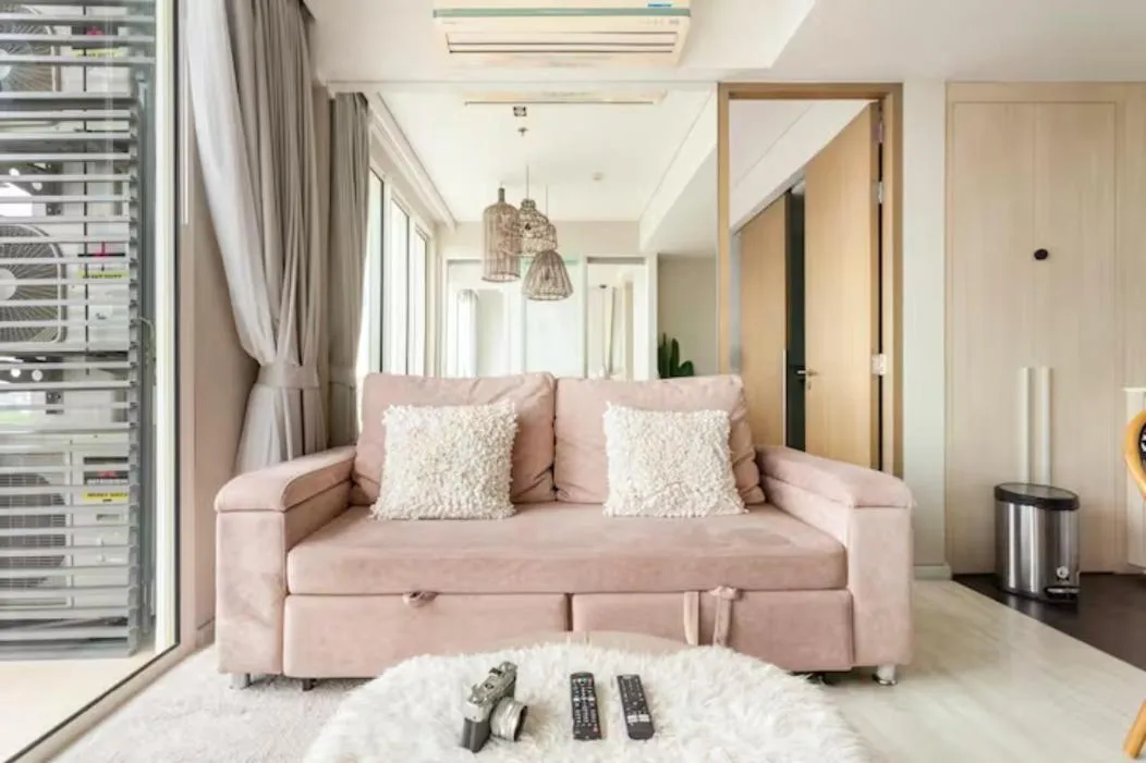 Living room in Family Suite Sea view 2Bedroom at Veranda Residence Pattaya