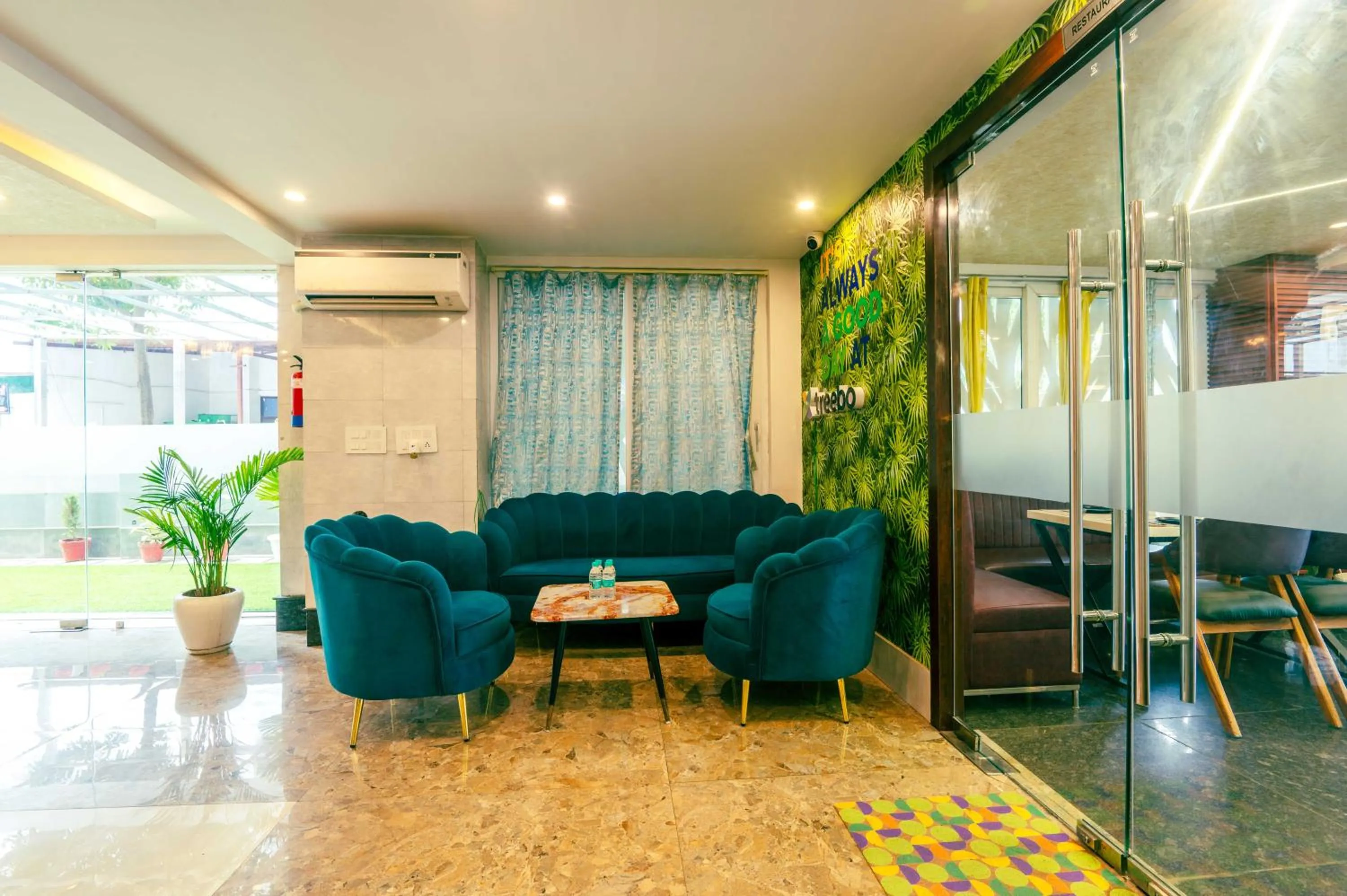 Seating area in Treebo Sunny Feast