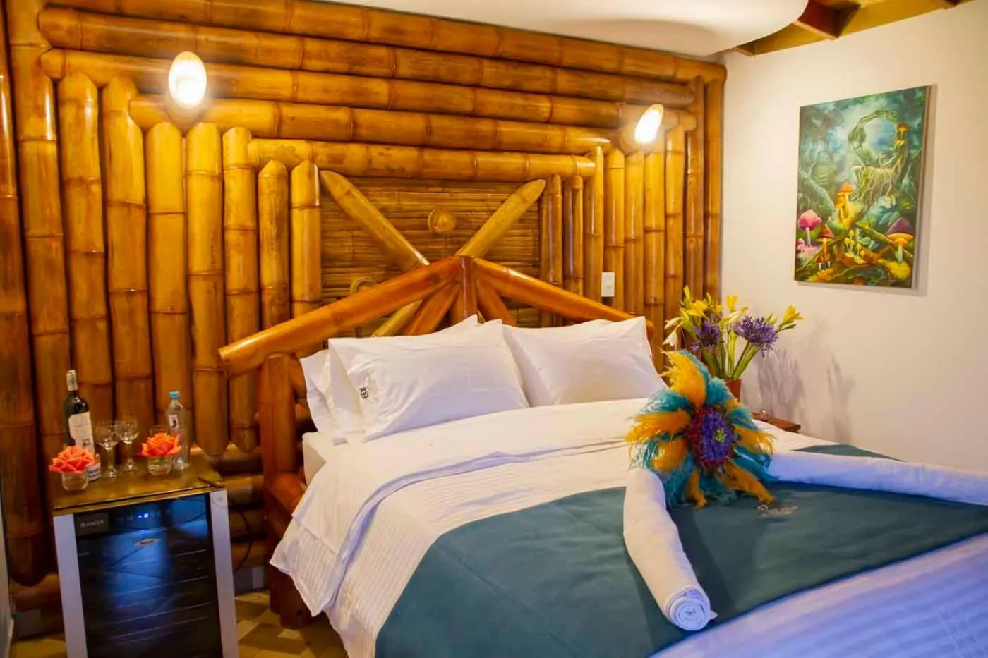 Bed in Jardin de los Silleteros Agro Parque Hotel