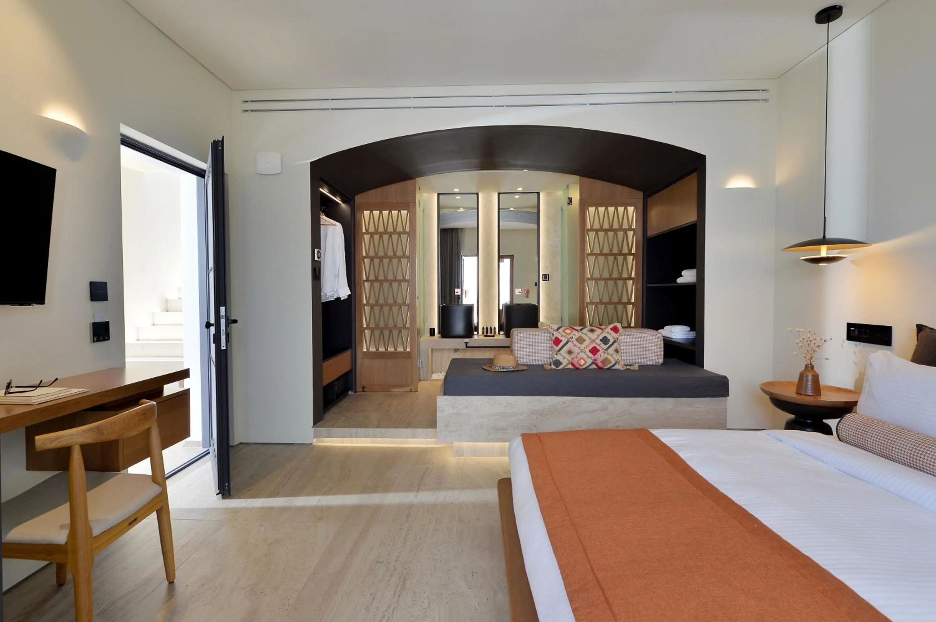 Bedroom, Bed in Aktaion Beach Boutique Hotel & Spa