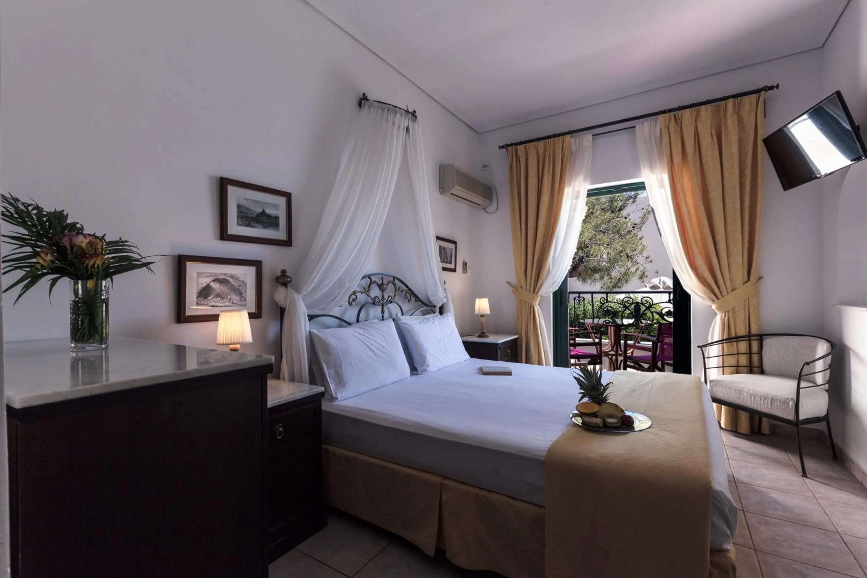 Bed in Dionysos Hotel