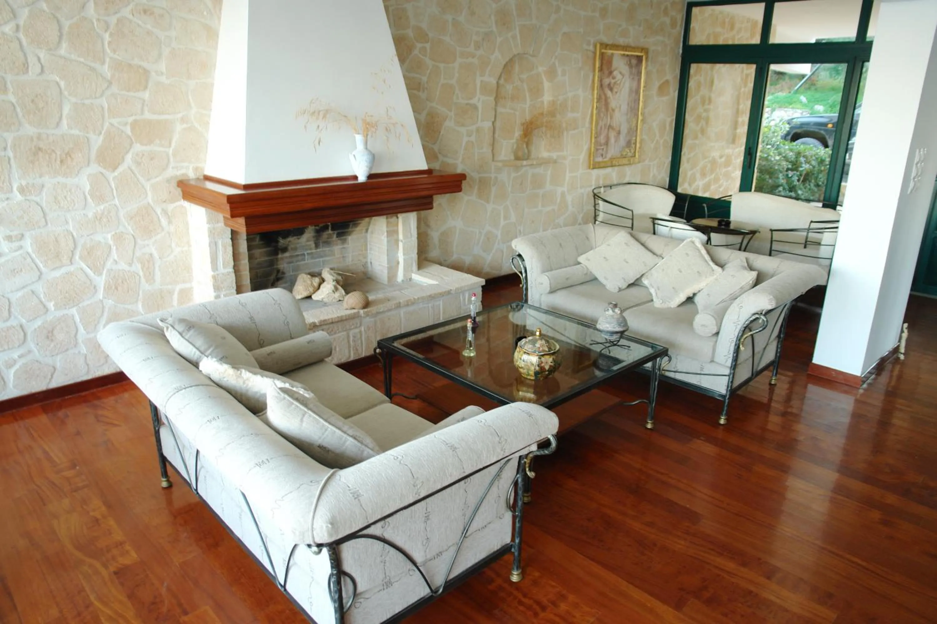 Lobby or reception in Dionysos Hotel