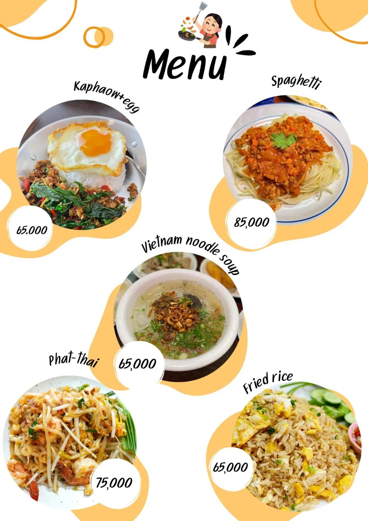 Food and drinks in Erawan Guesthouse