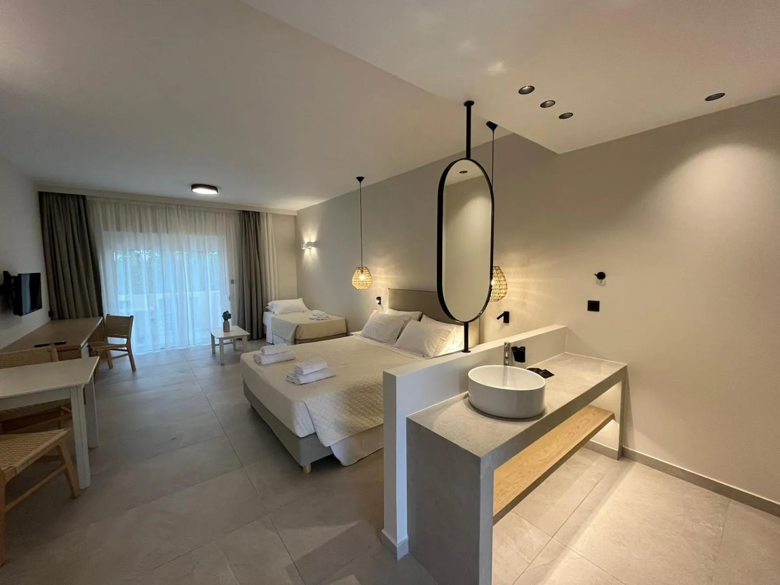 Photo of the whole room, Bed in Mediterranean Sea Top Floor