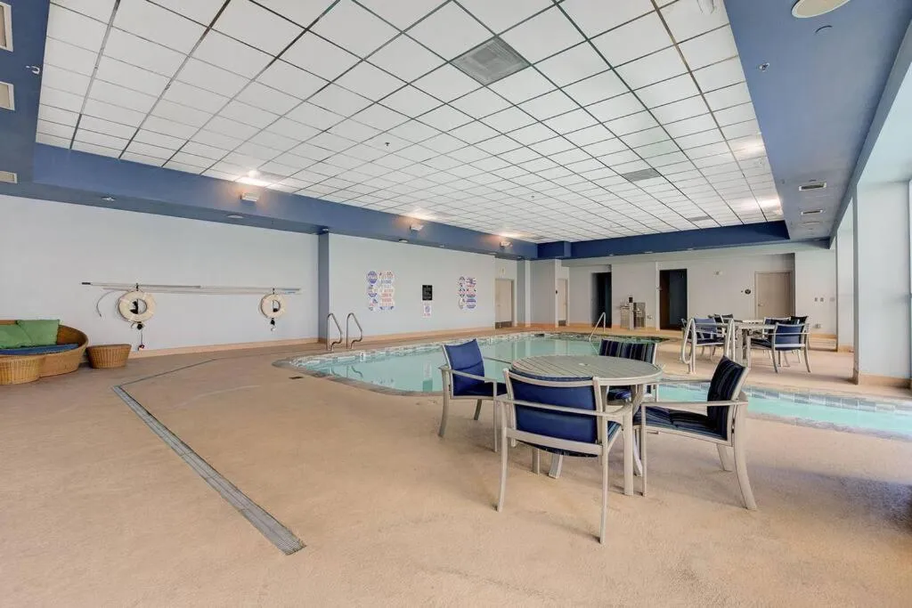 Pool view in Ultimate Las Vegas Getaway One Bedroom Suite with Balcony, Kitchen, Gym, Pool & Free Parking