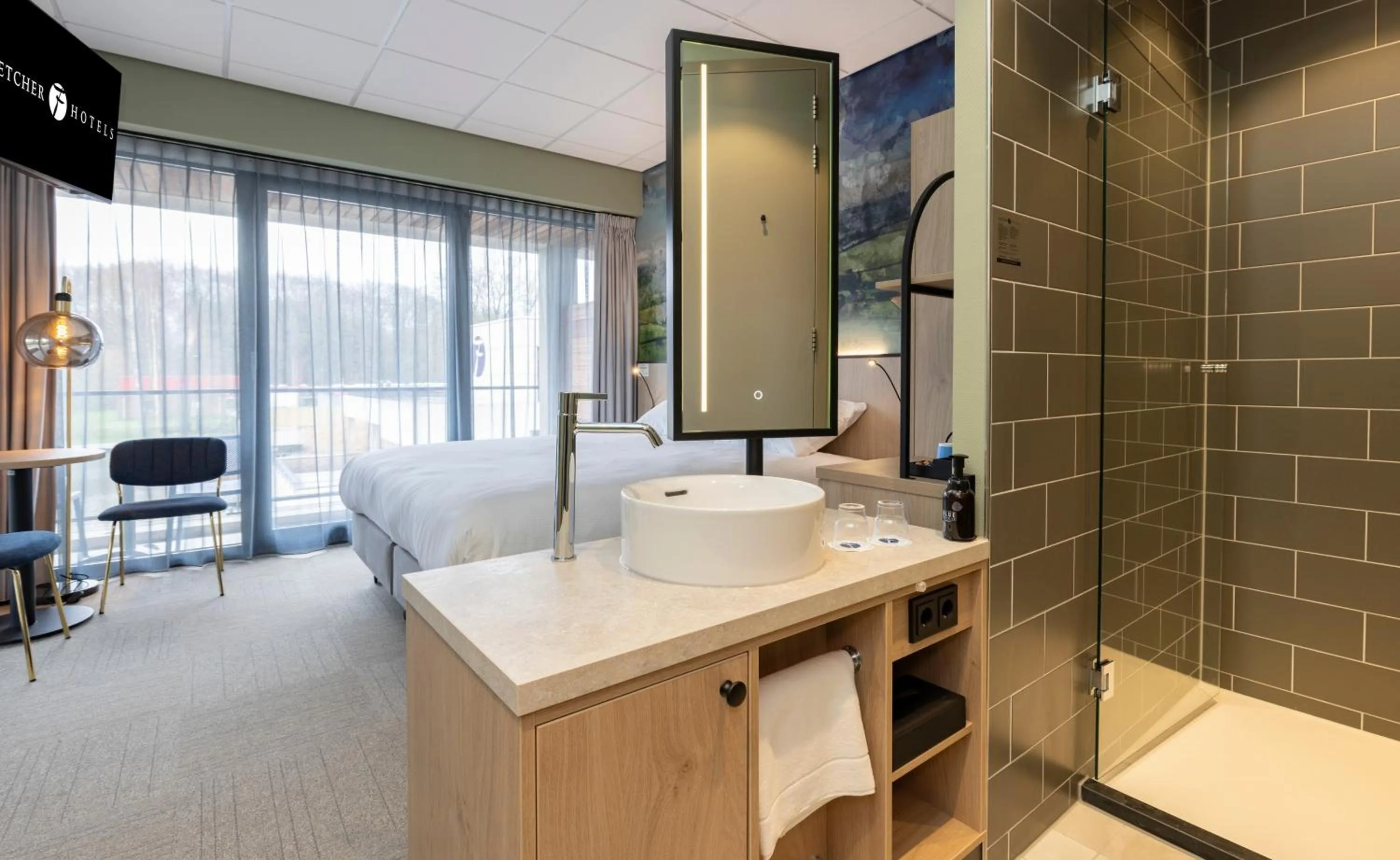 Bathroom in Fletcher Hotel-Restaurant Marknesse