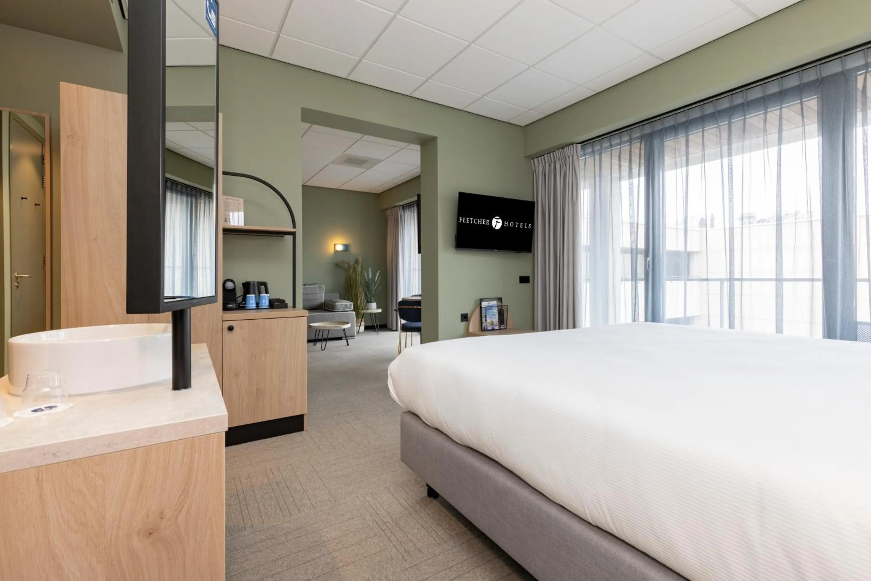 Bed in Fletcher Hotel-Restaurant Marknesse