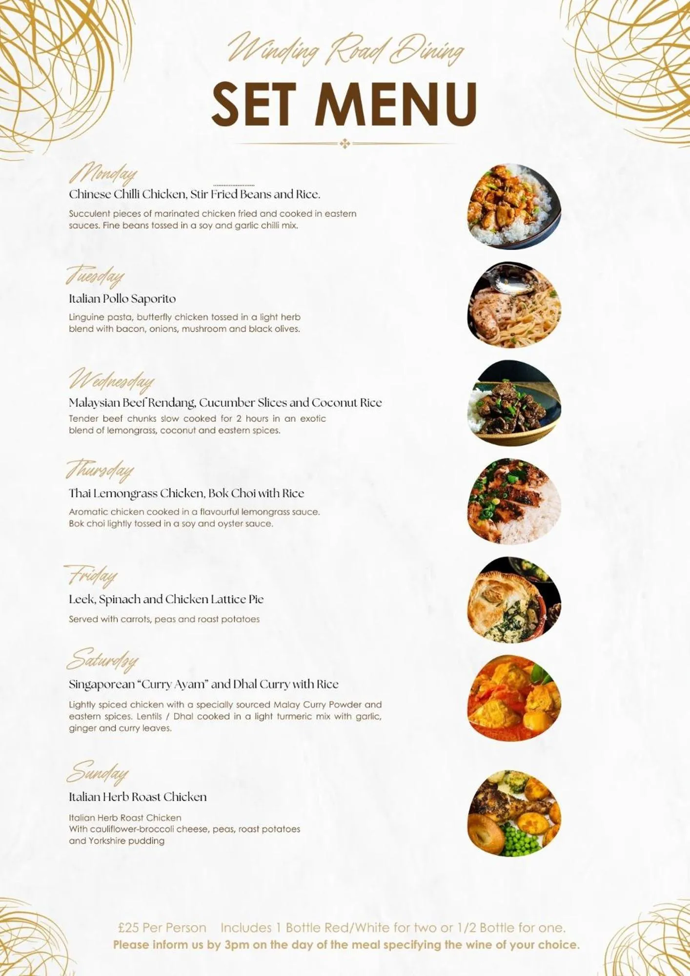 Food and drinks in Tumbleweed Cottage