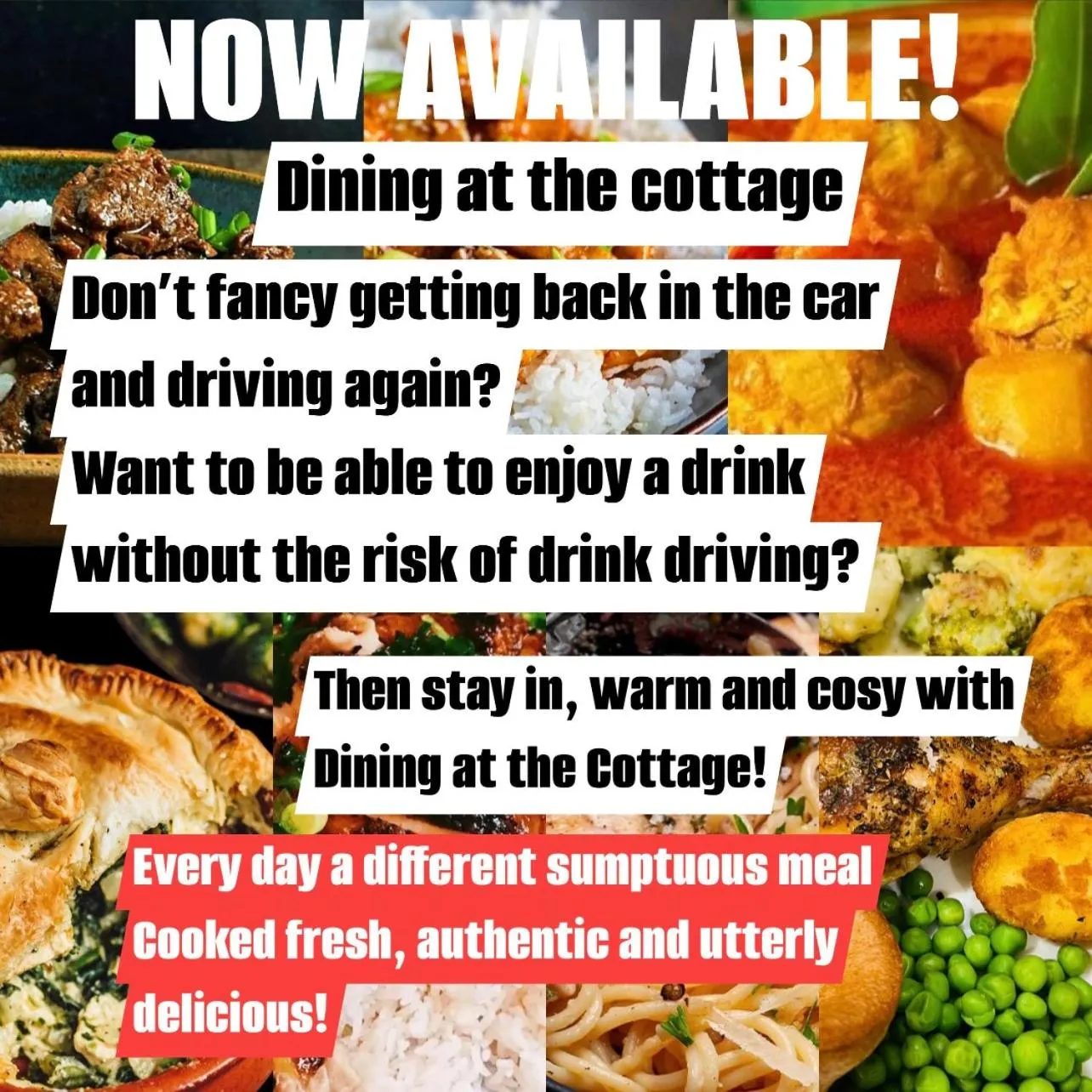 Food and drinks in Tumbleweed Cottage