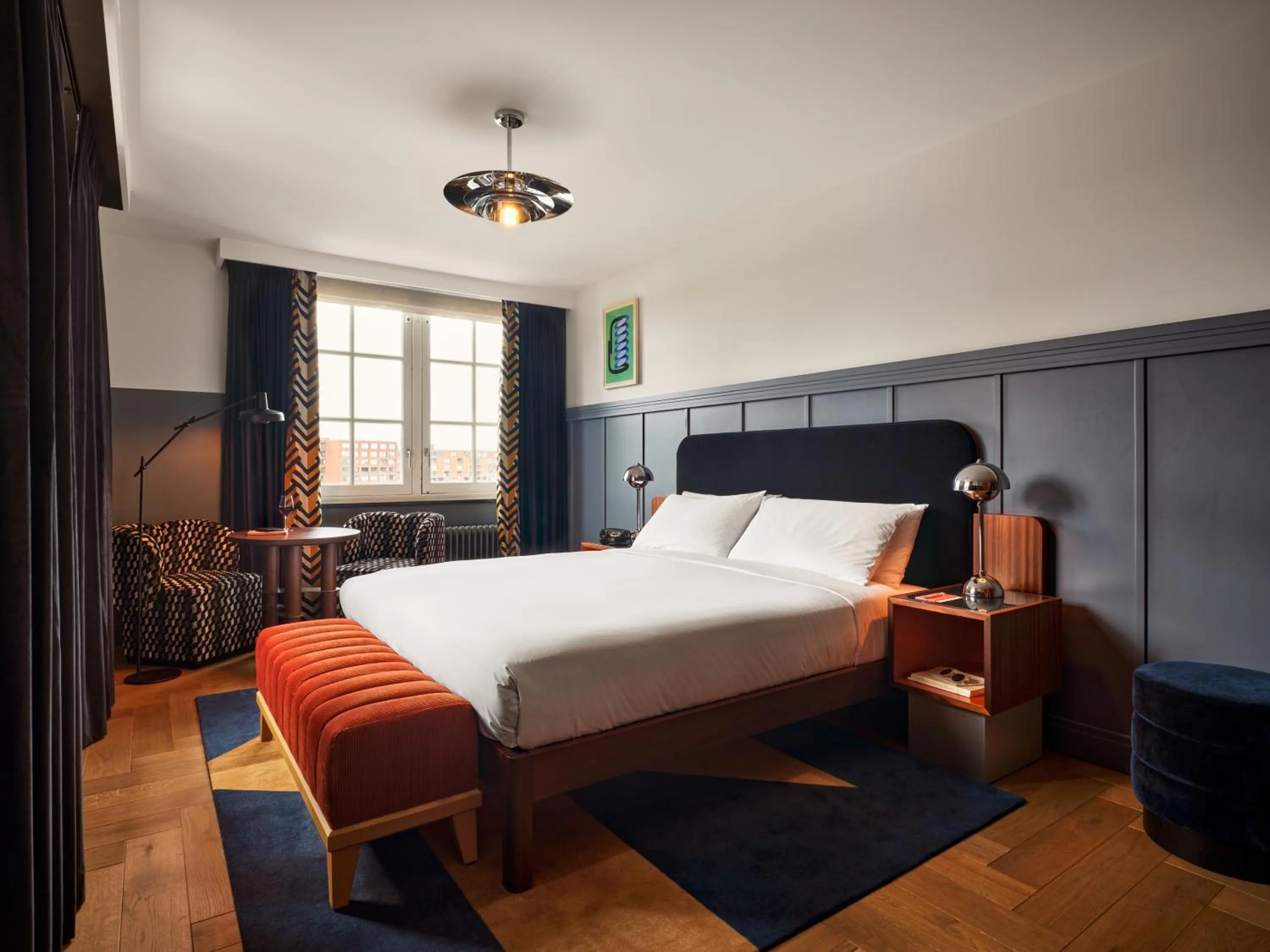 Photo of the whole room, Bed in The Hoxton Lloyd Amsterdam City Centre East
