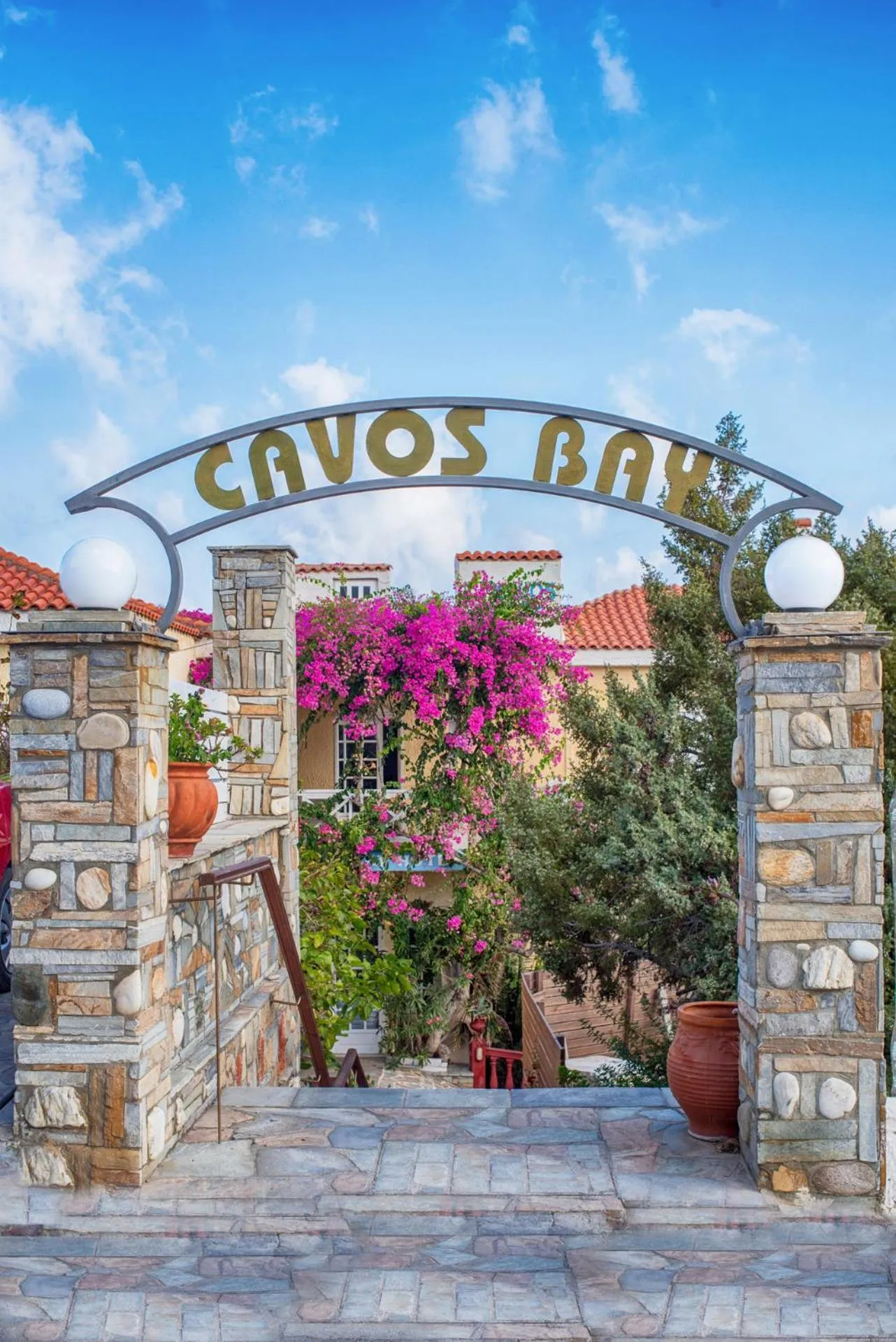 Facade/entrance in Cavos Bay Hotel & Studios