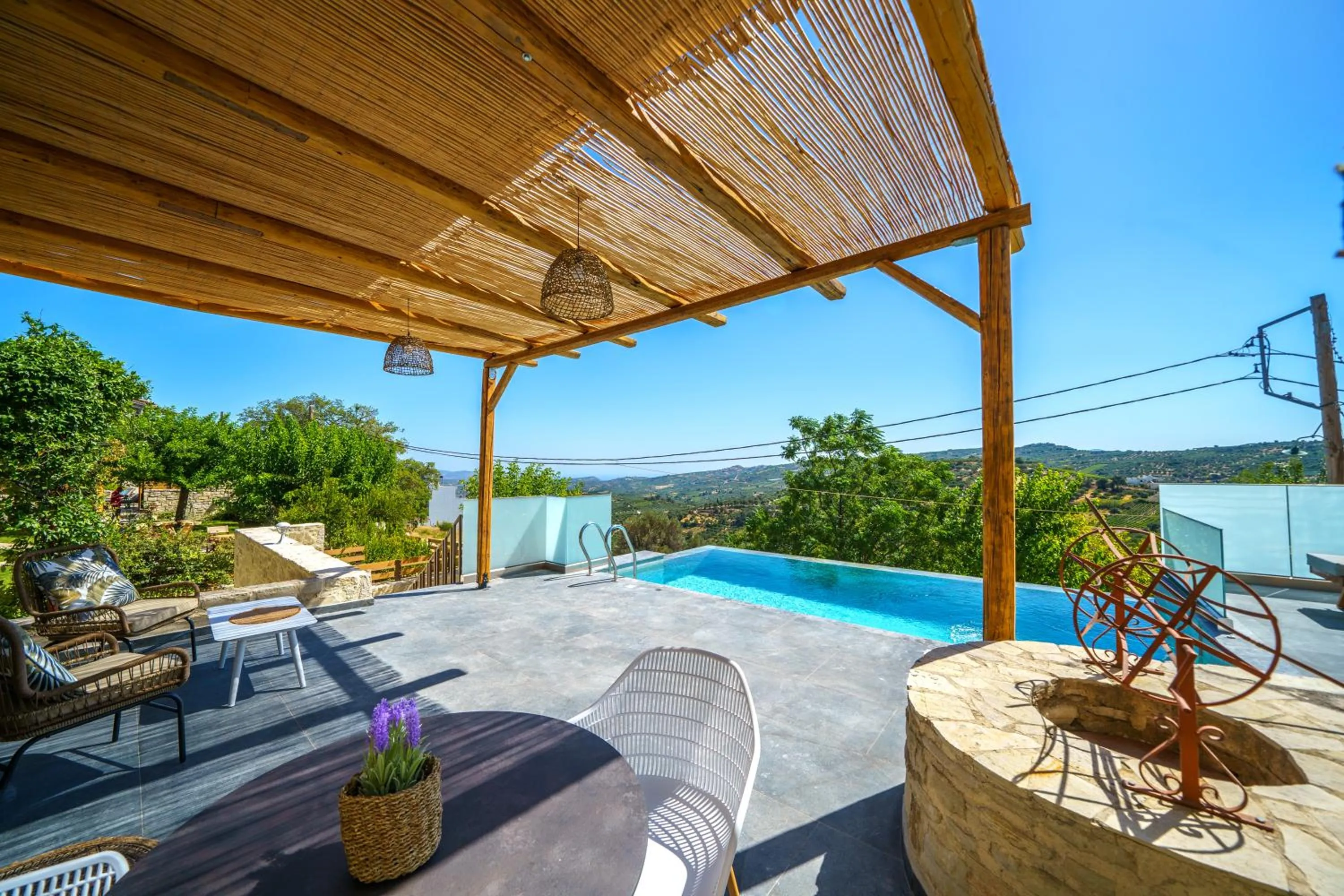 Balcony/Terrace in Asion Lithos Suites with Private Pools