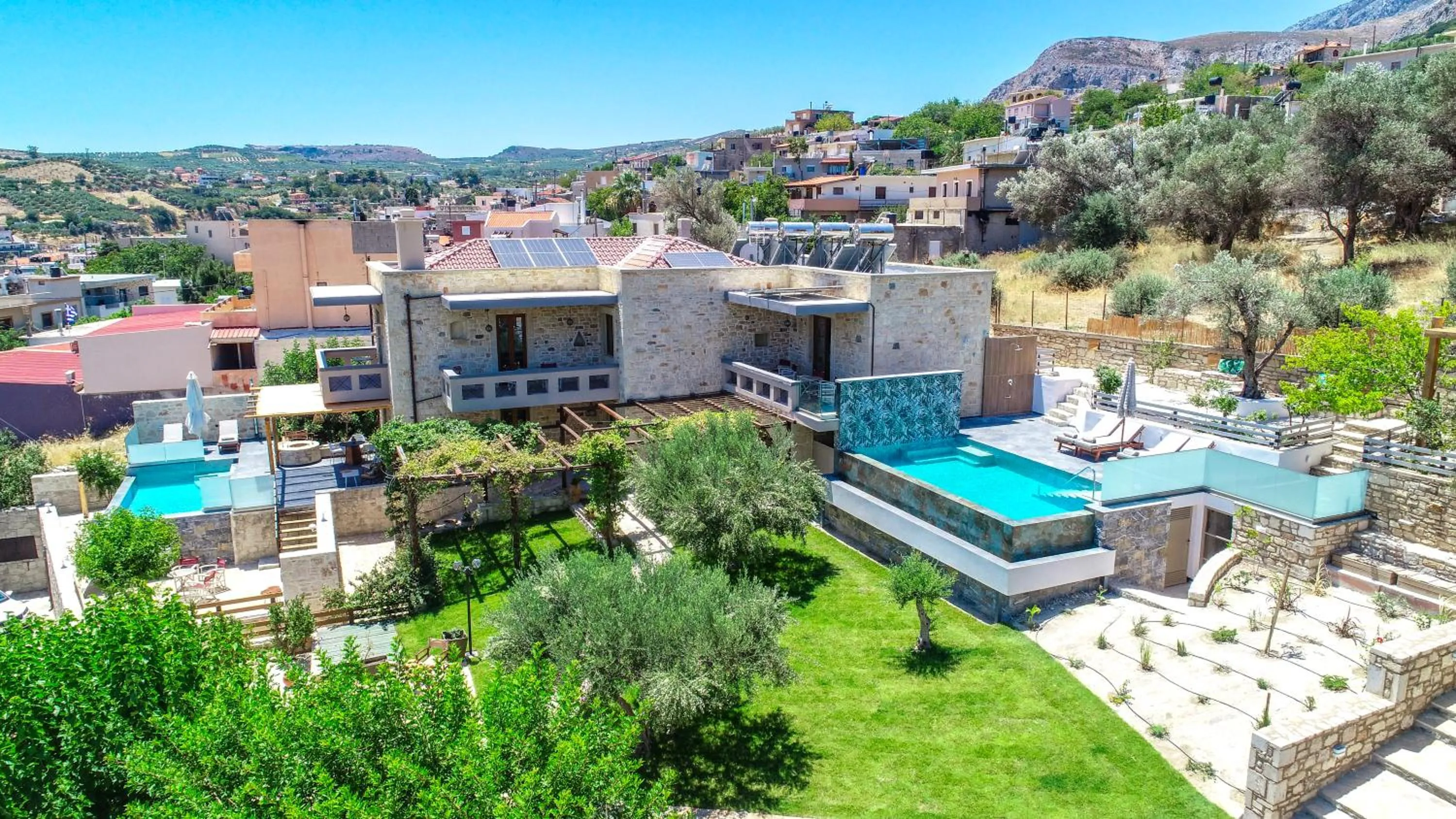 Bird's eye view in Asion Lithos Suites with Private Pools