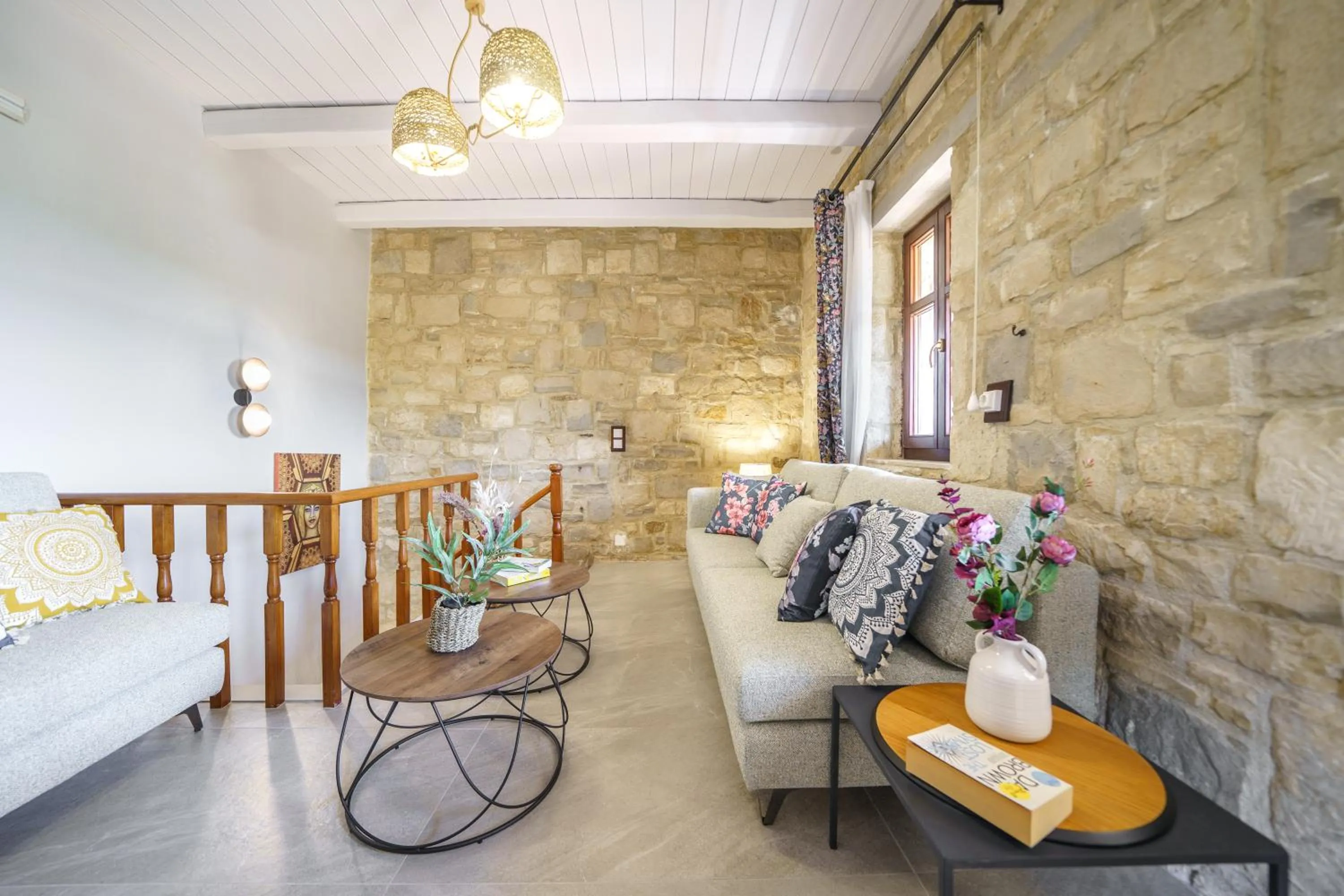 Living room in Asion Lithos Suites with Private Pools