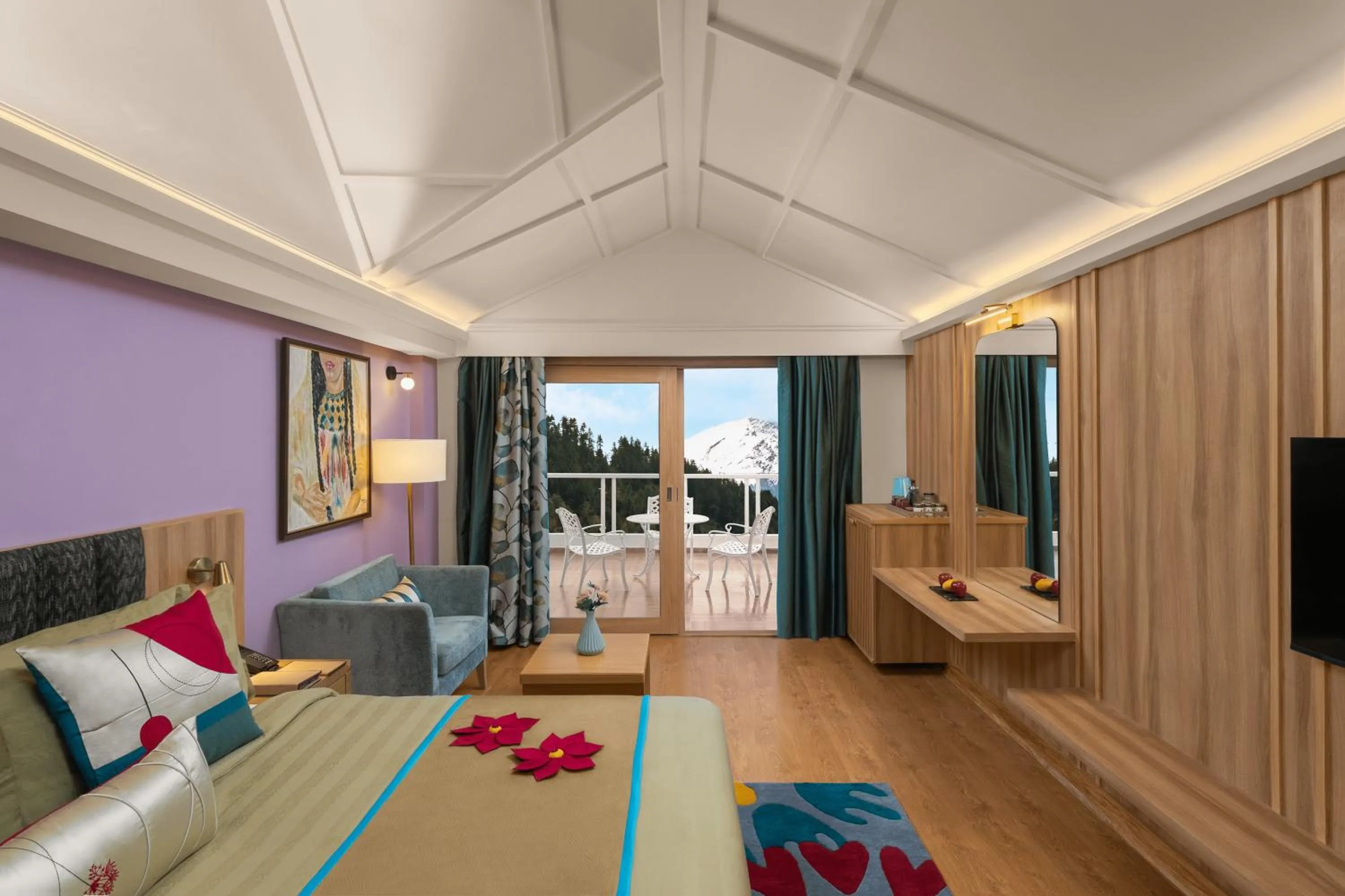 Bedroom in Bookmark Resorts, Manali