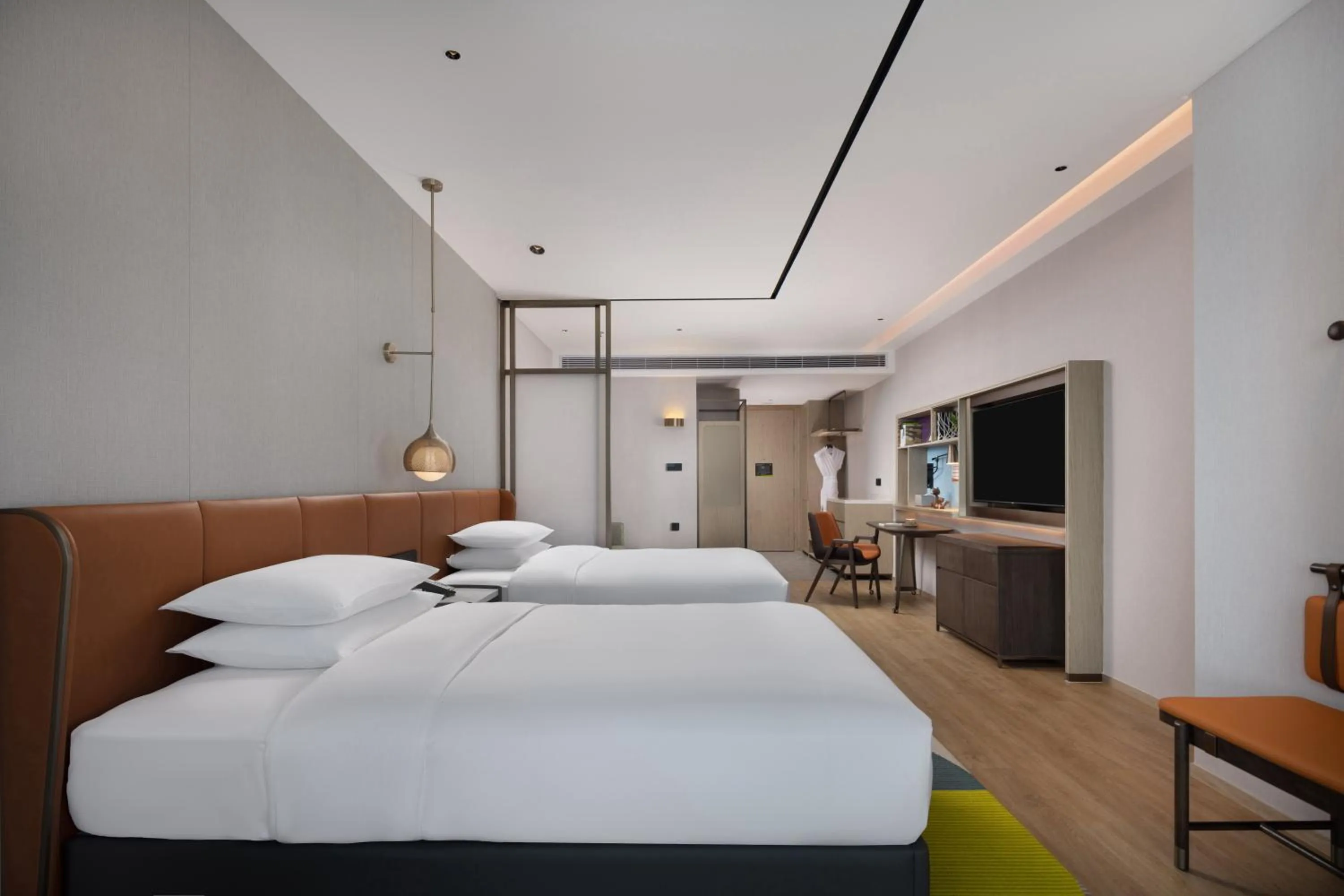 Communal lounge/ TV room, Bed in Home2 Suites by Hilton Guiyang Nanming Jiyuan