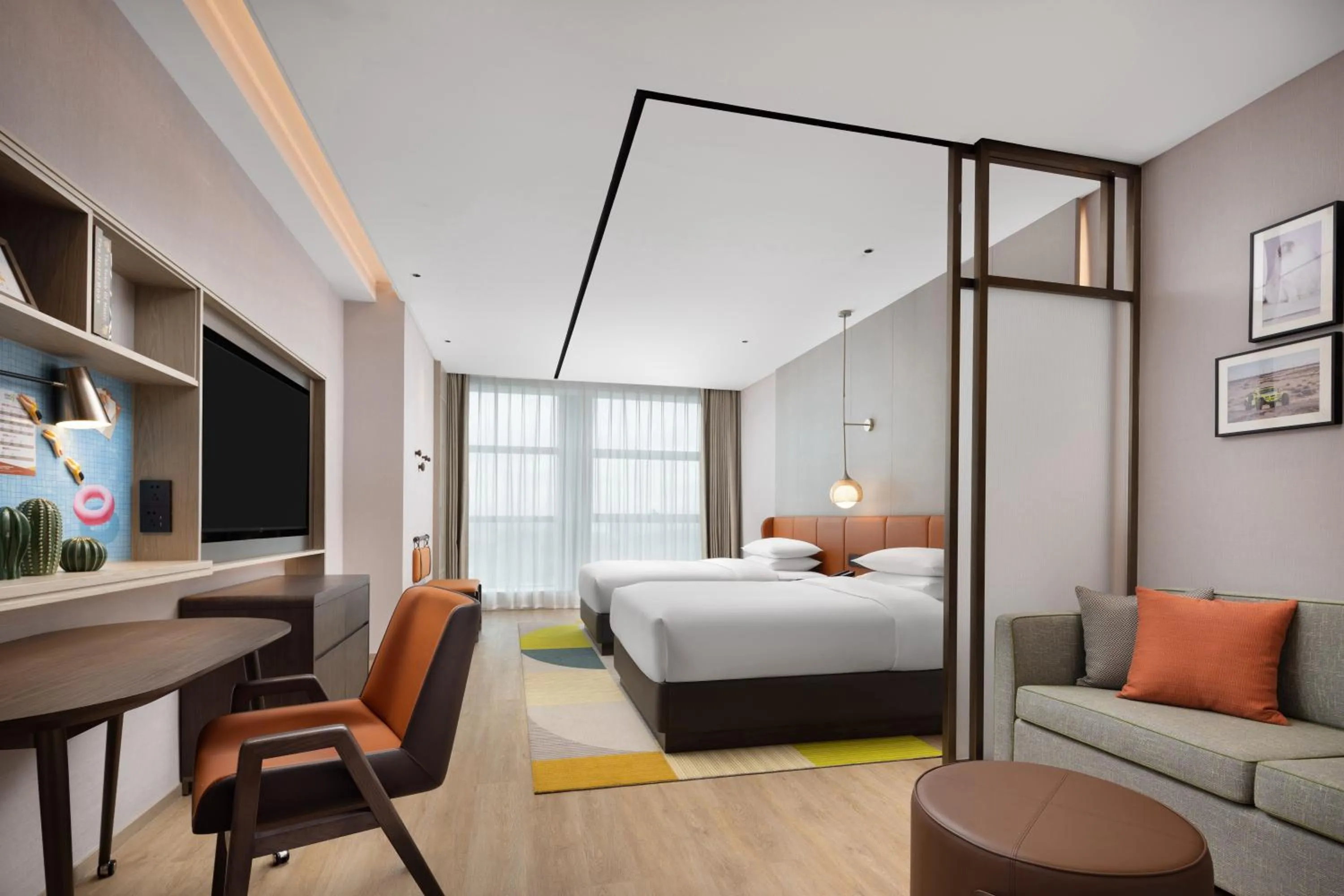 Bed in Home2 Suites by Hilton Guiyang Nanming Jiyuan
