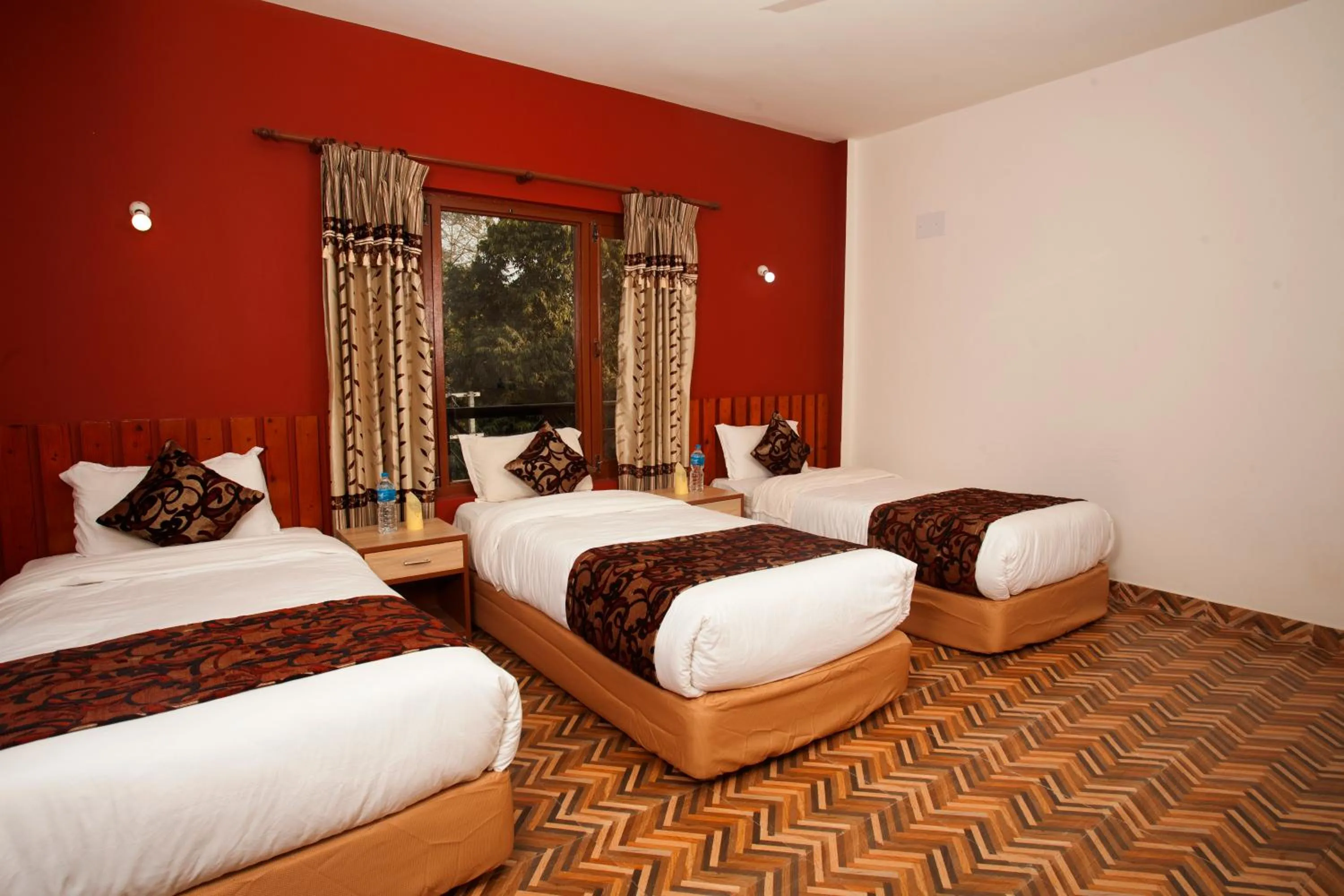 Bed in Sauraha Holiday Home Riverside by managed Hotel Surya Adventure