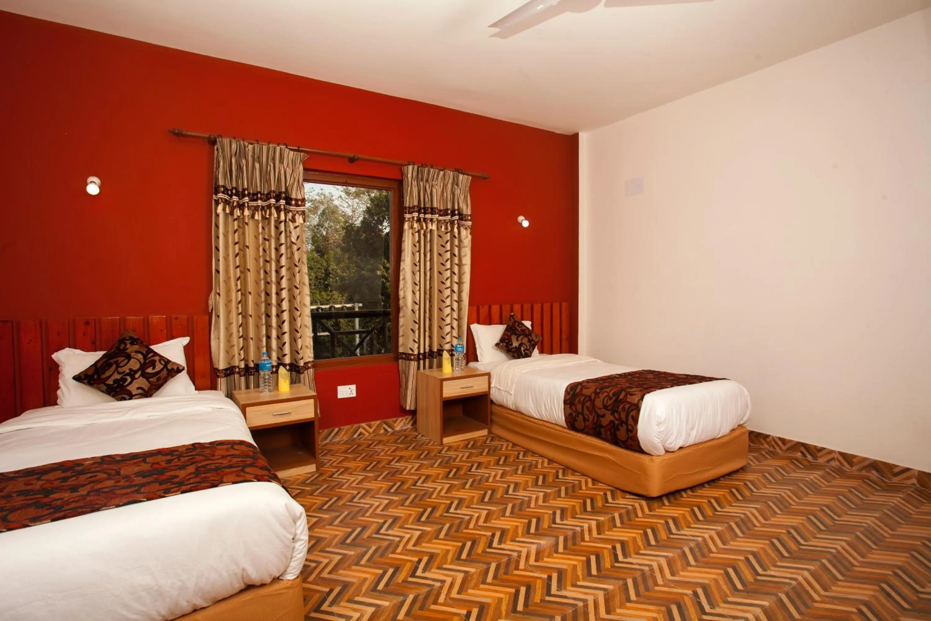 Bed in Sauraha Holiday Home Riverside by managed Hotel Surya Adventure
