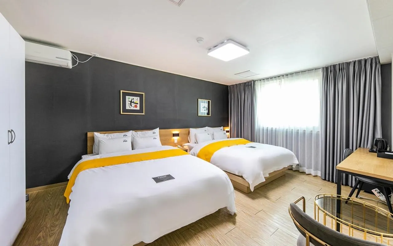 Bed in YAJA Hotel Tongyeong Ferry Terminal Branch