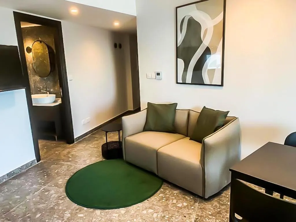 Living room in Park Heights by the Warren Collection