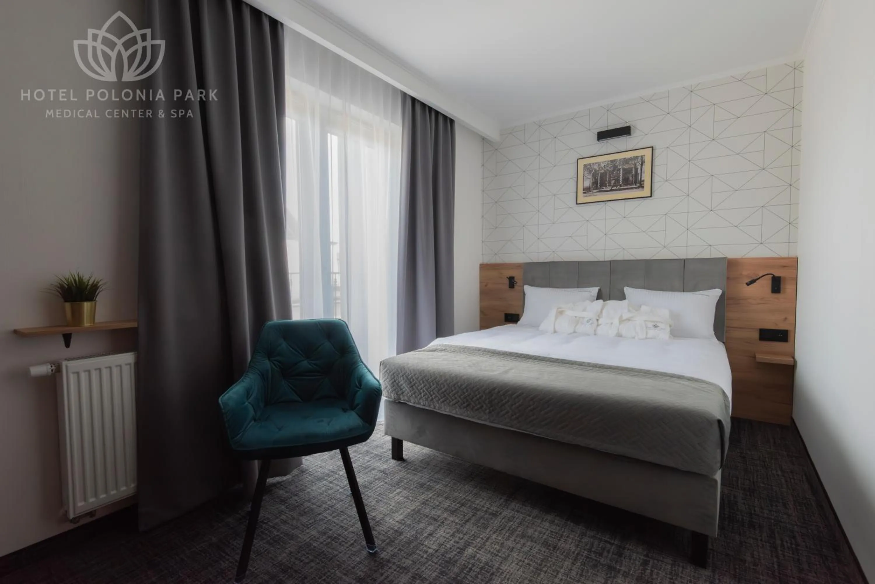 Bed in Hotel Polonia PARK Medical Center & Spa