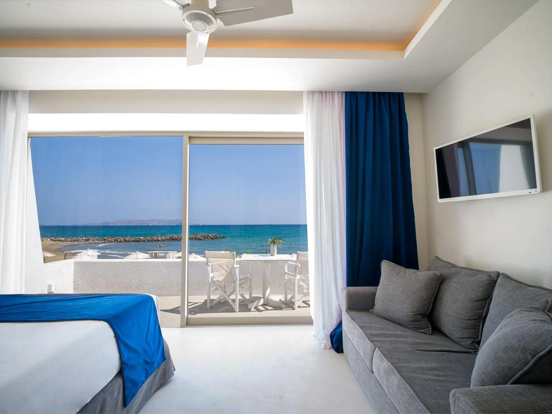 Bedroom, Bed in Knossos Beach Bungalows Suites Resort & Spa