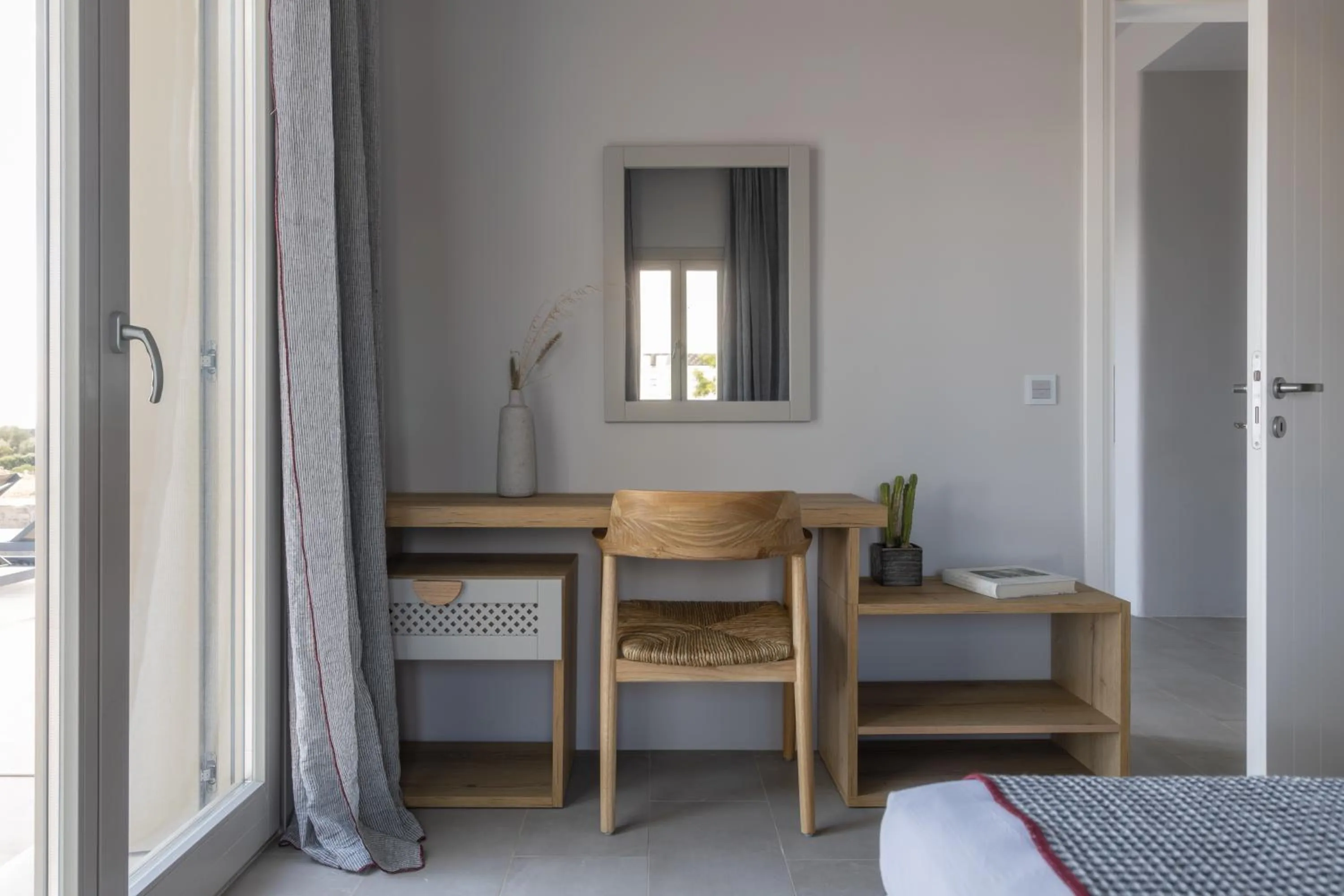 Bedroom, Bed in Poseidon of Paros Hotel & Spa