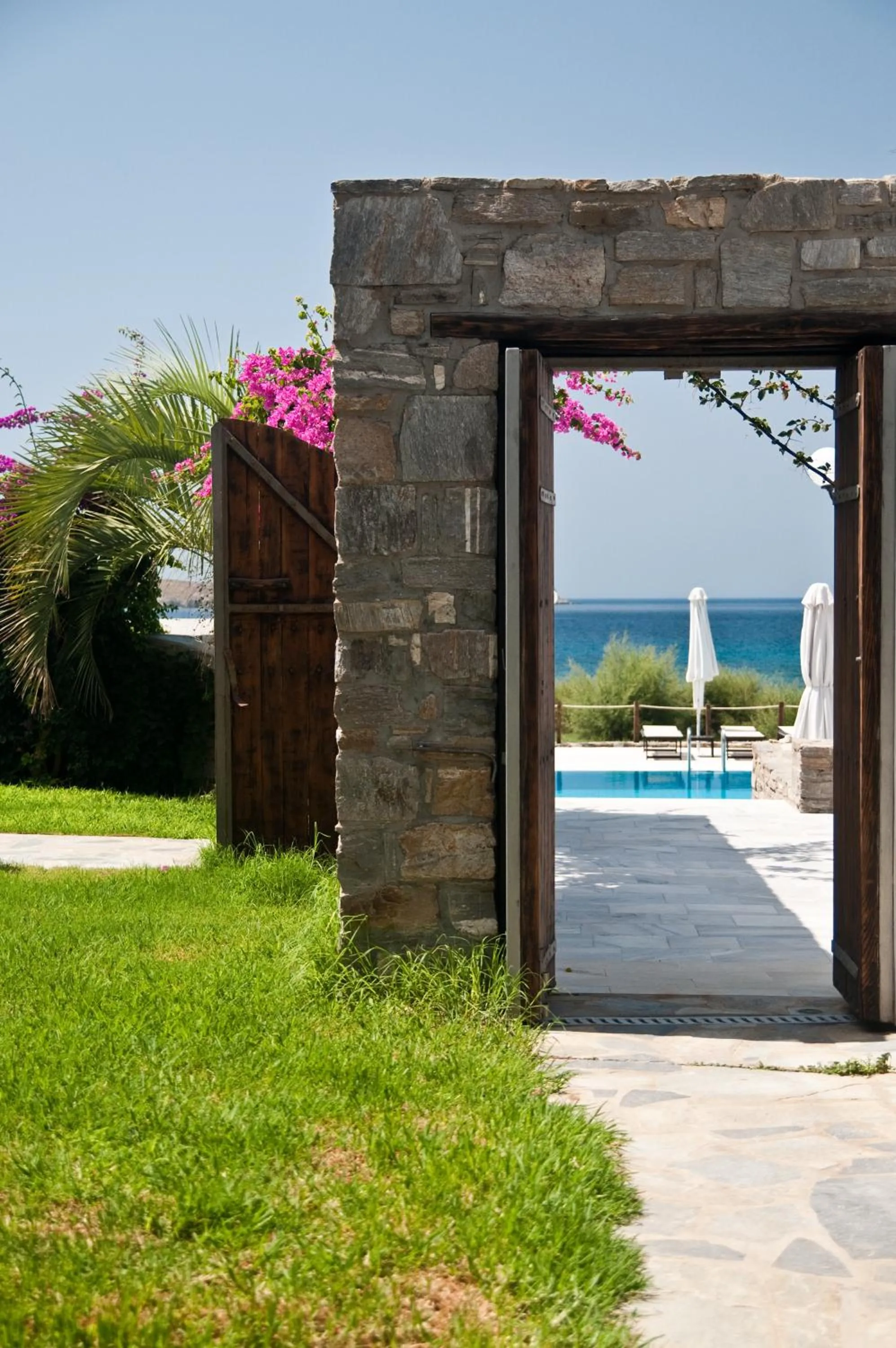 Facade/entrance in Poseidon of Paros Hotel & Spa