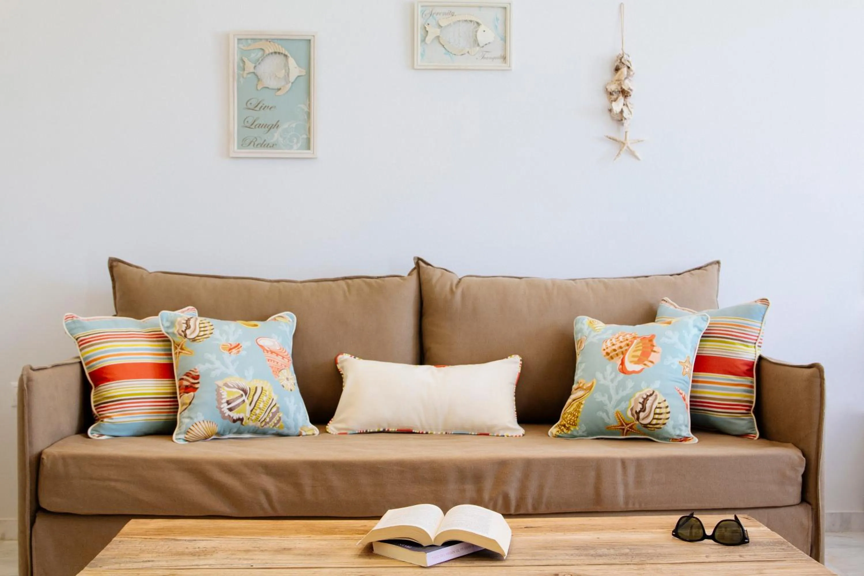 Living room in Poseidon of Paros Hotel & Spa