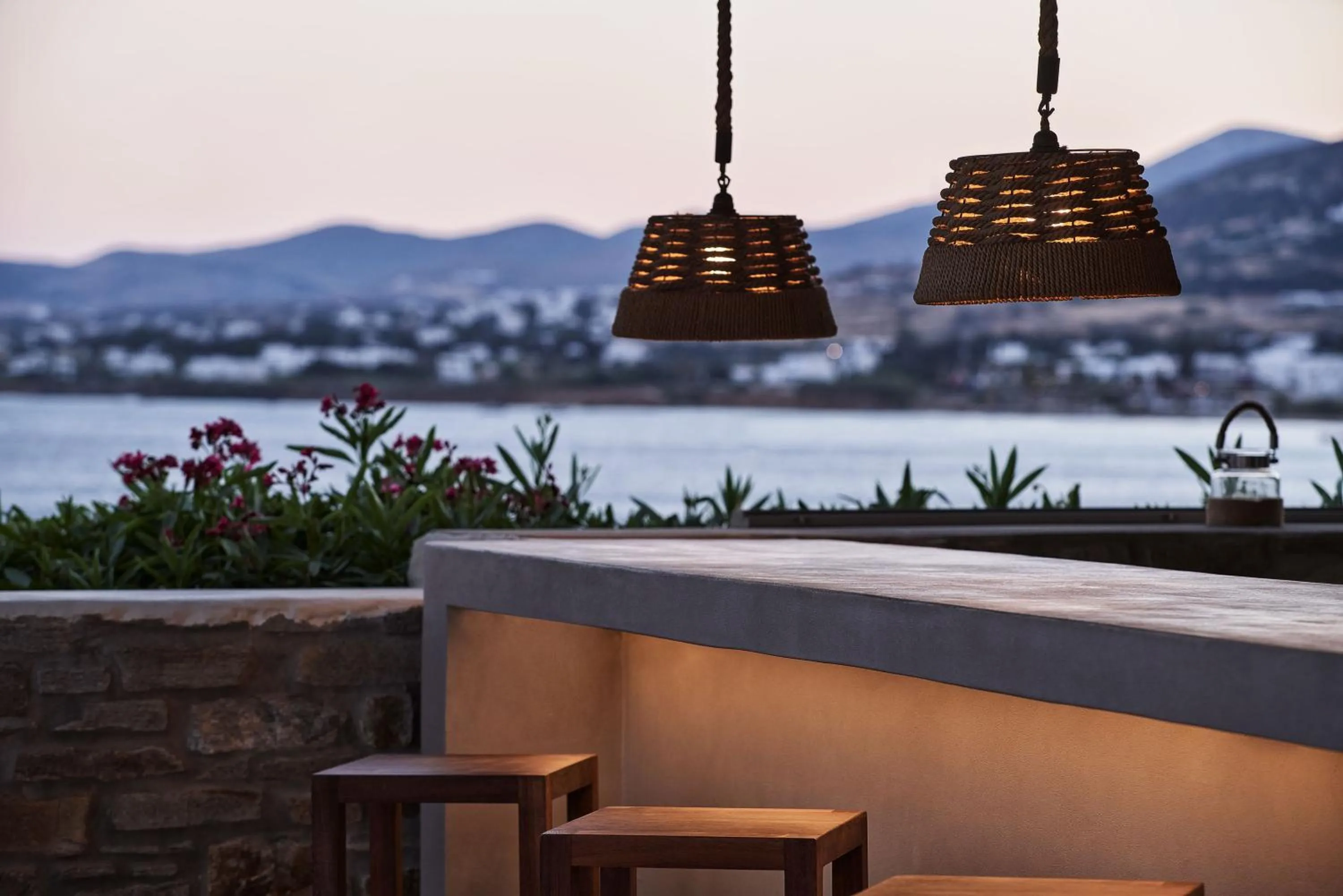 Lounge or bar in Poseidon of Paros Hotel & Spa