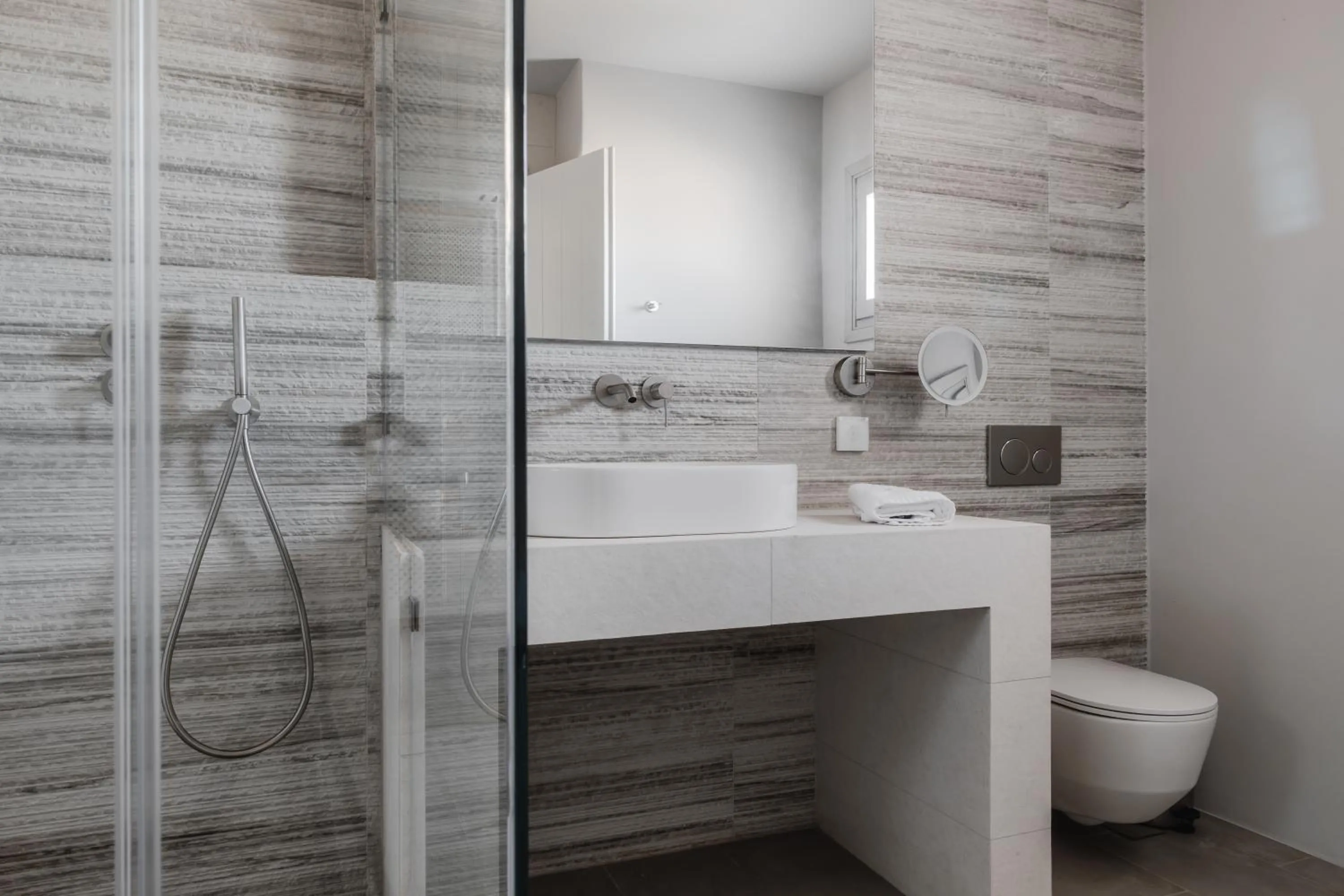 Shower in Poseidon of Paros Hotel & Spa