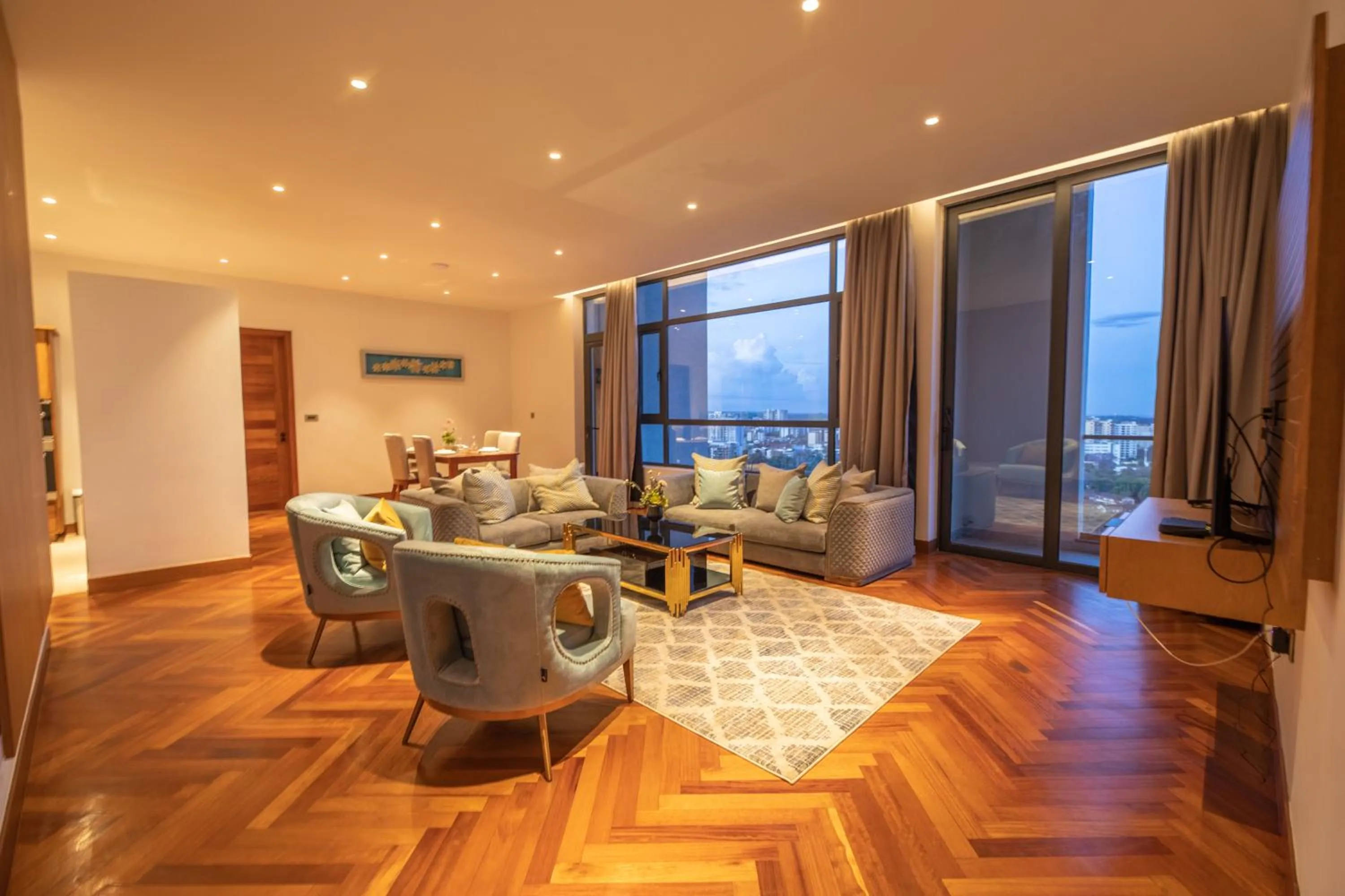 Living room in Broadwalk Residency