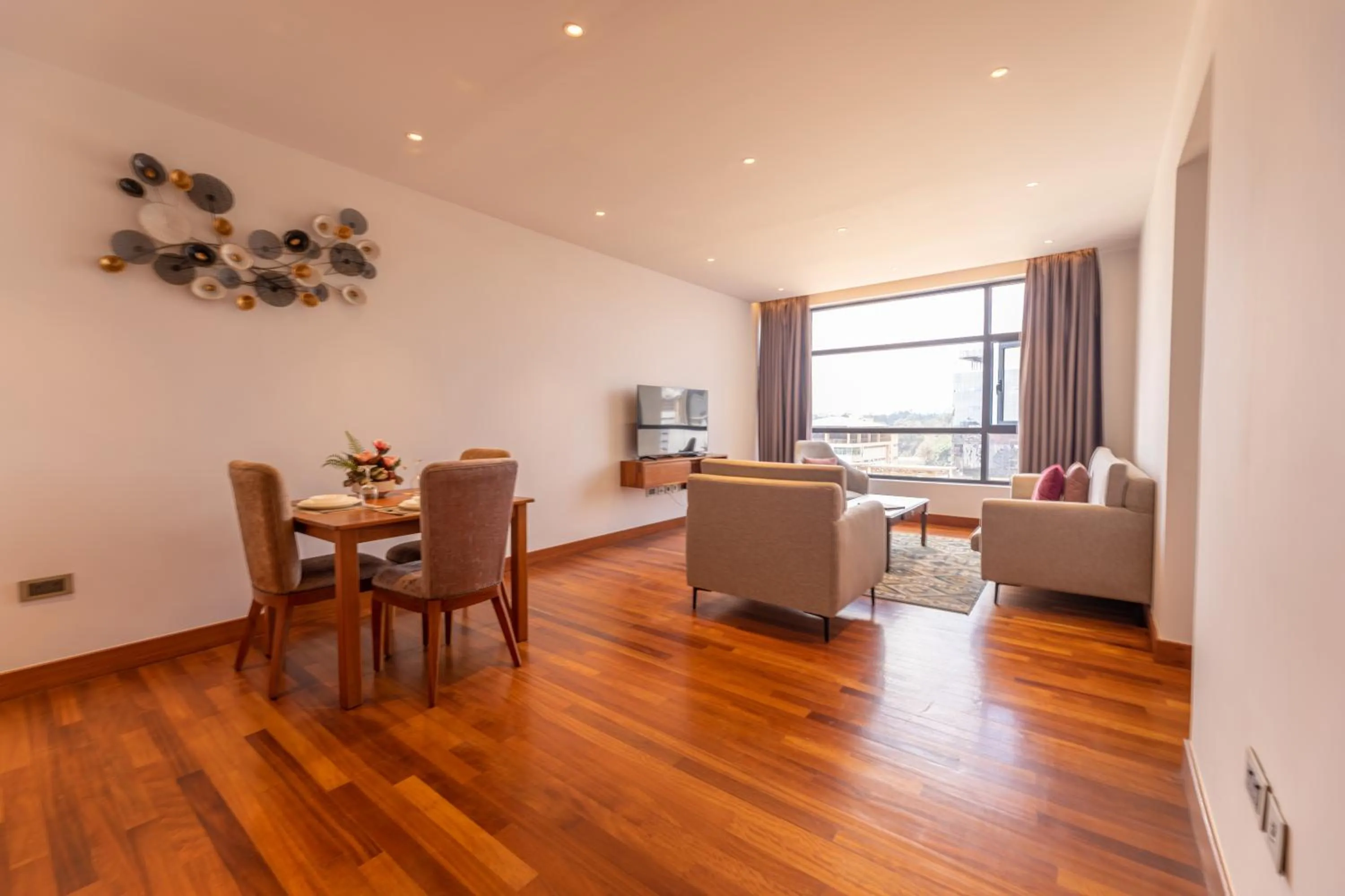 Living room in Broadwalk Residency