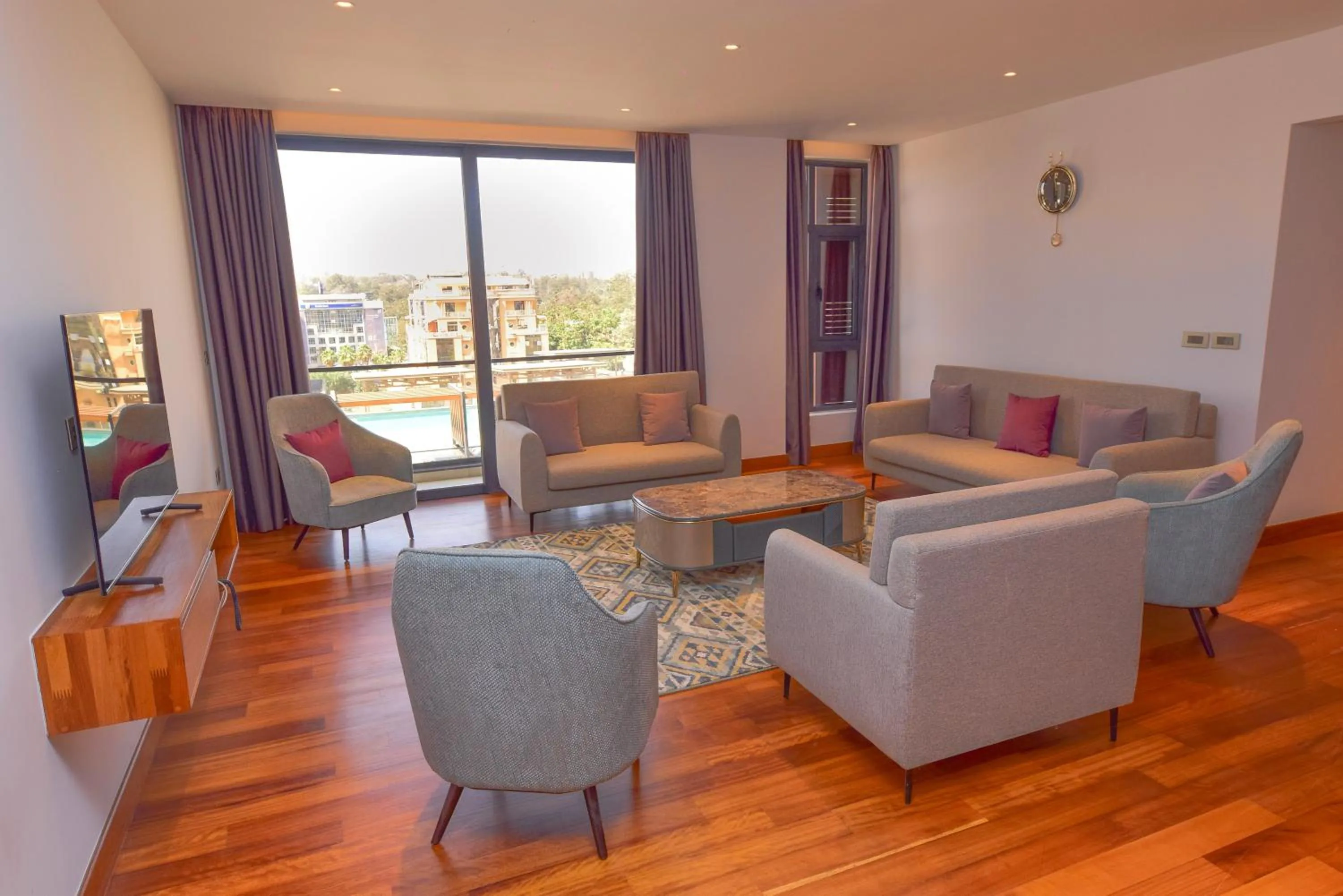 Living room in Broadwalk Residency