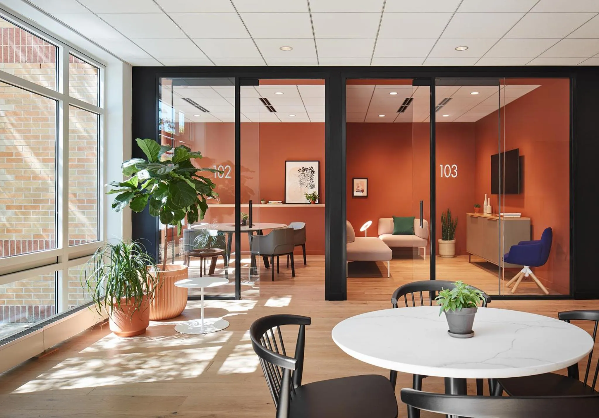 Lobby or reception in Haworth Hotel at Hope College