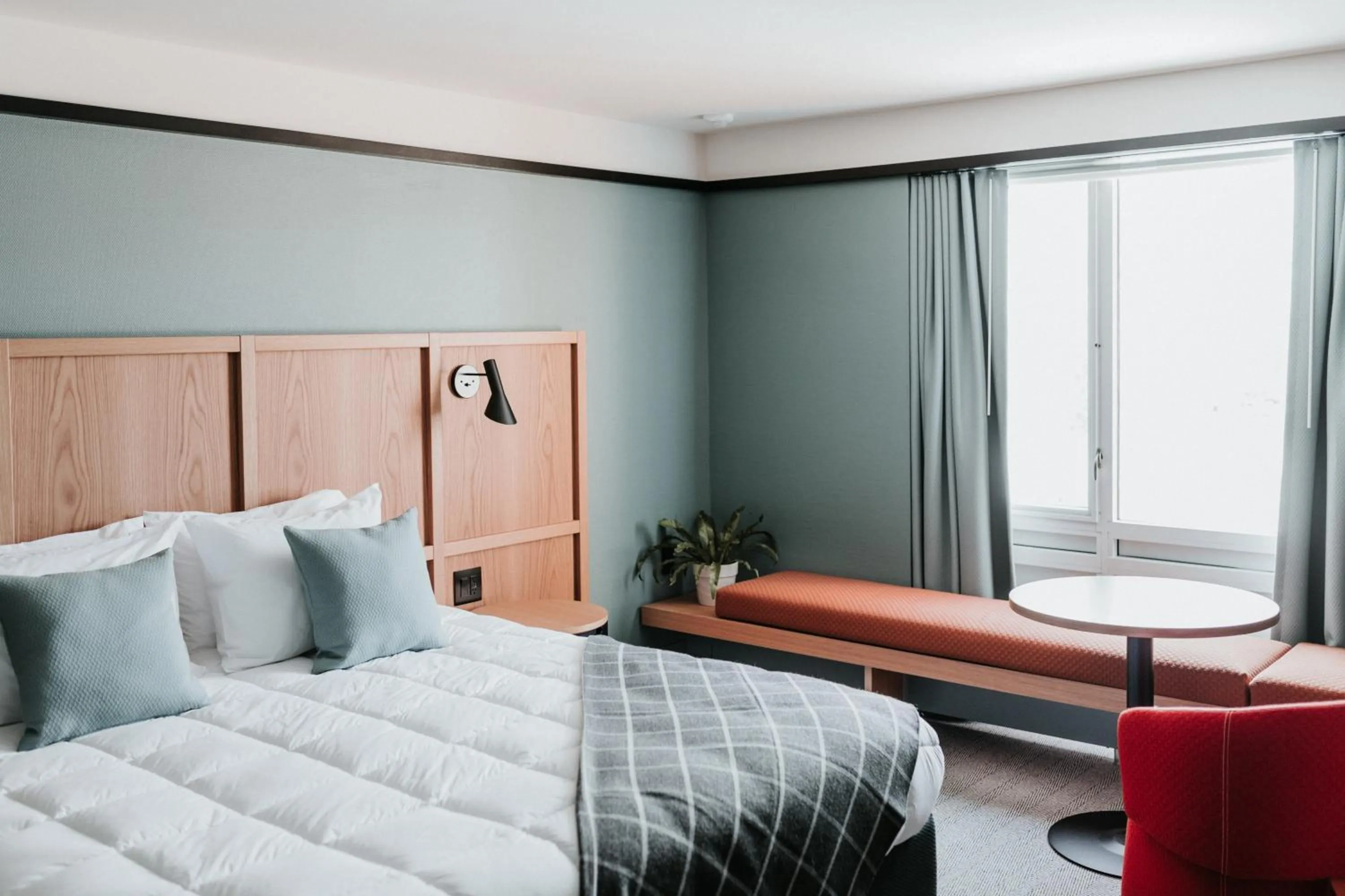 Bed in Haworth Hotel at Hope College