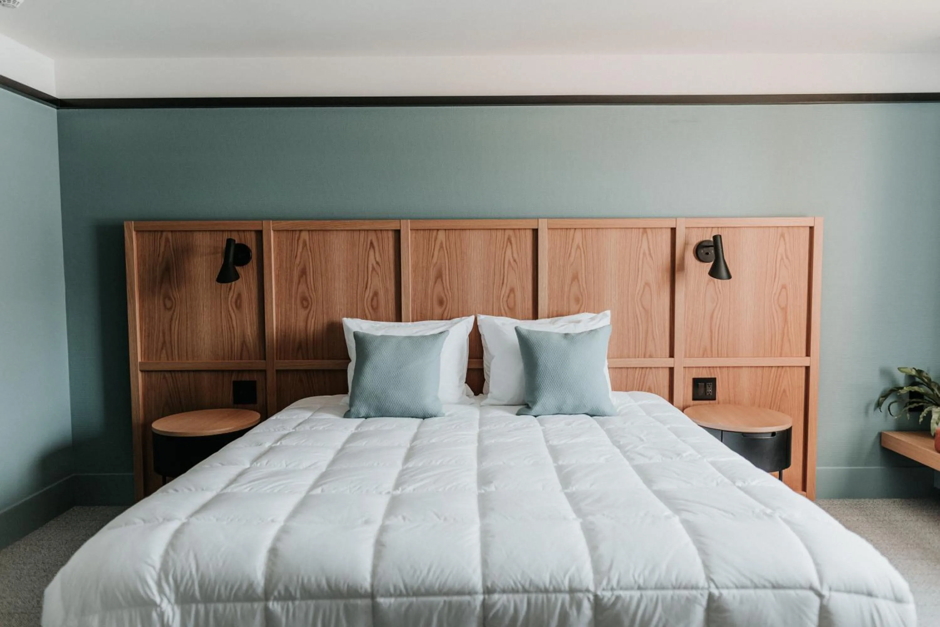 Bed in Haworth Hotel at Hope College