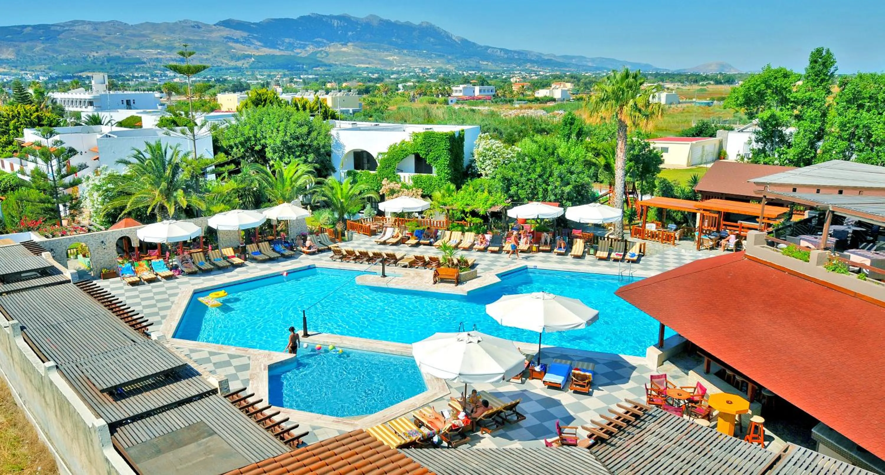 Pool view in Gaia Garden