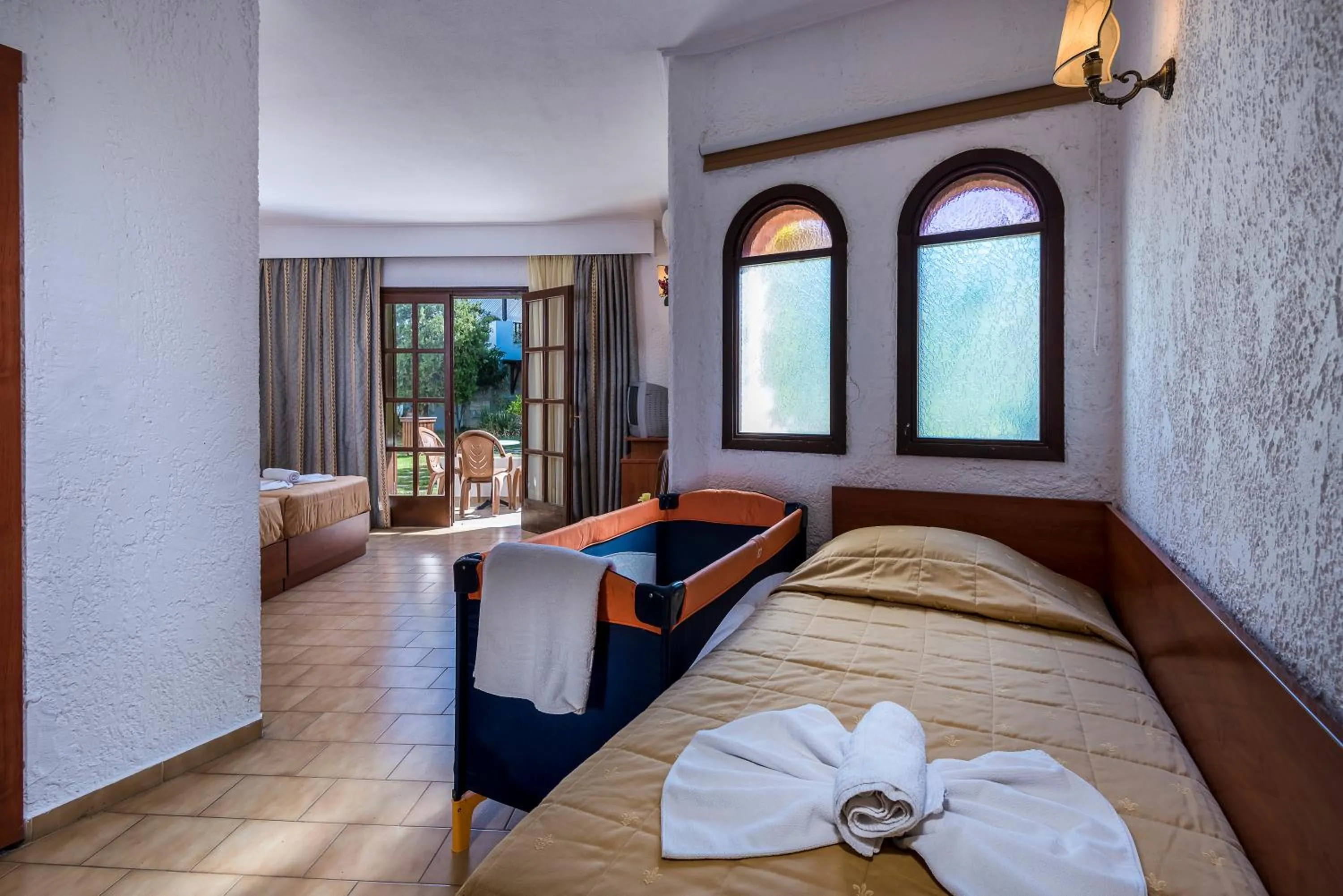 Seating area, Bed in Gaia Garden