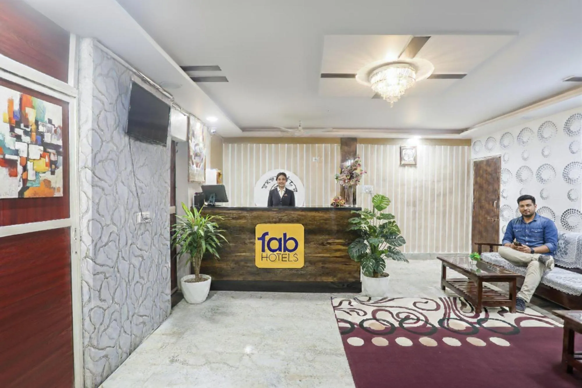 Lobby or reception in Via Samriddhi - Varanasi Junction Station