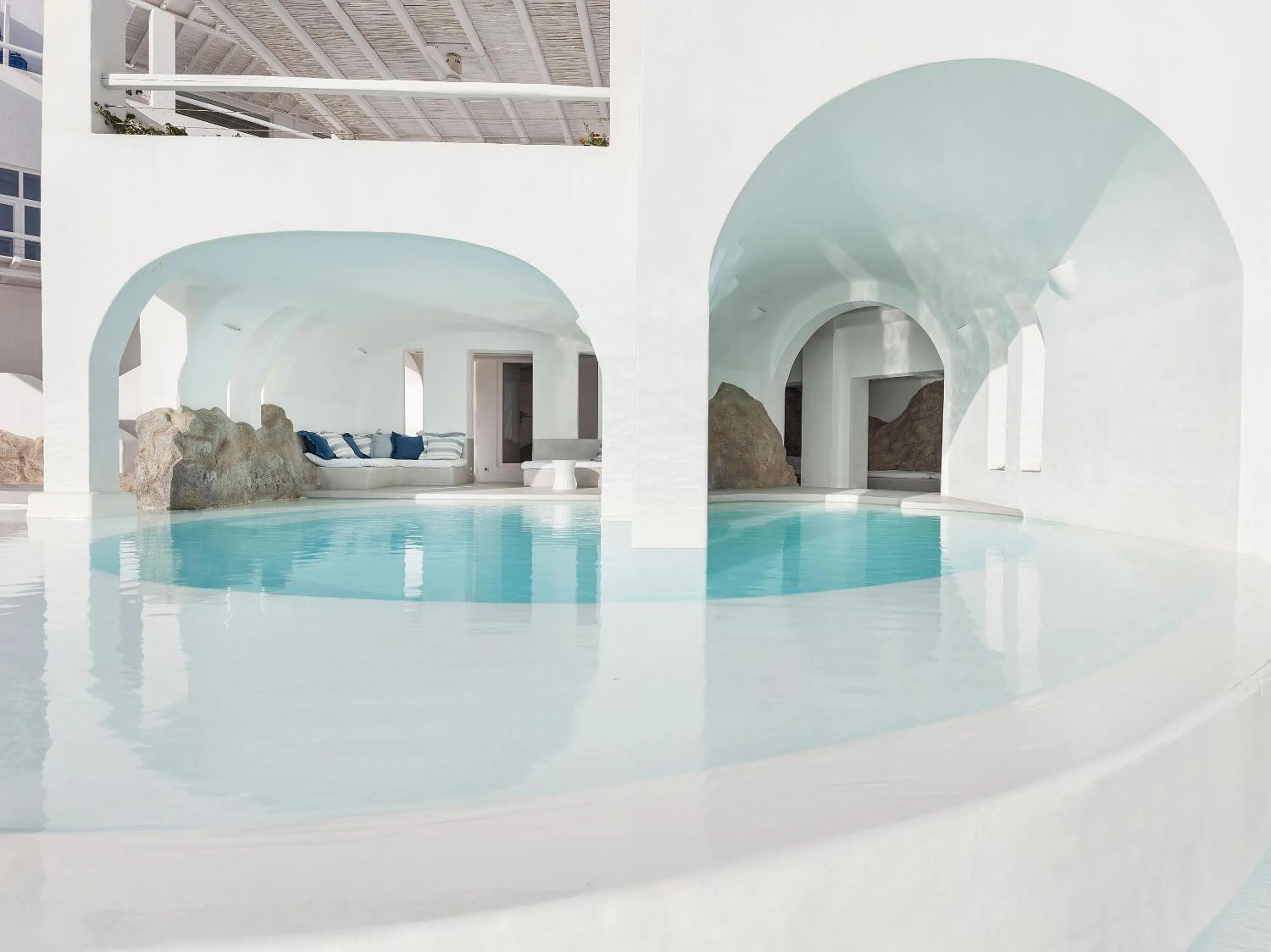 Swimming pool in Mykonos Blu, A Grecotel Resort to Live