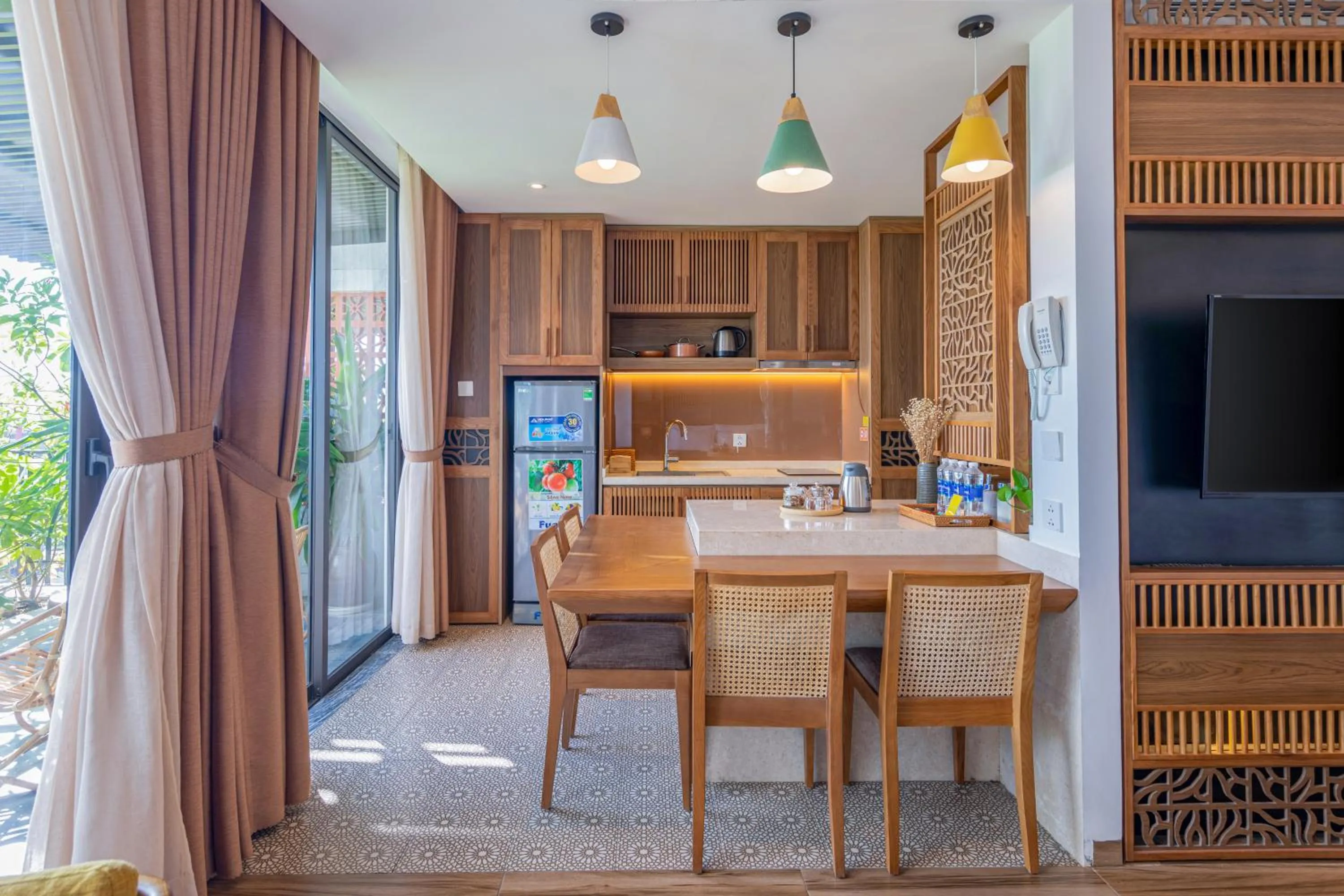 Kitchen or kitchenette in Bonny Boutique Hotel Da Nang