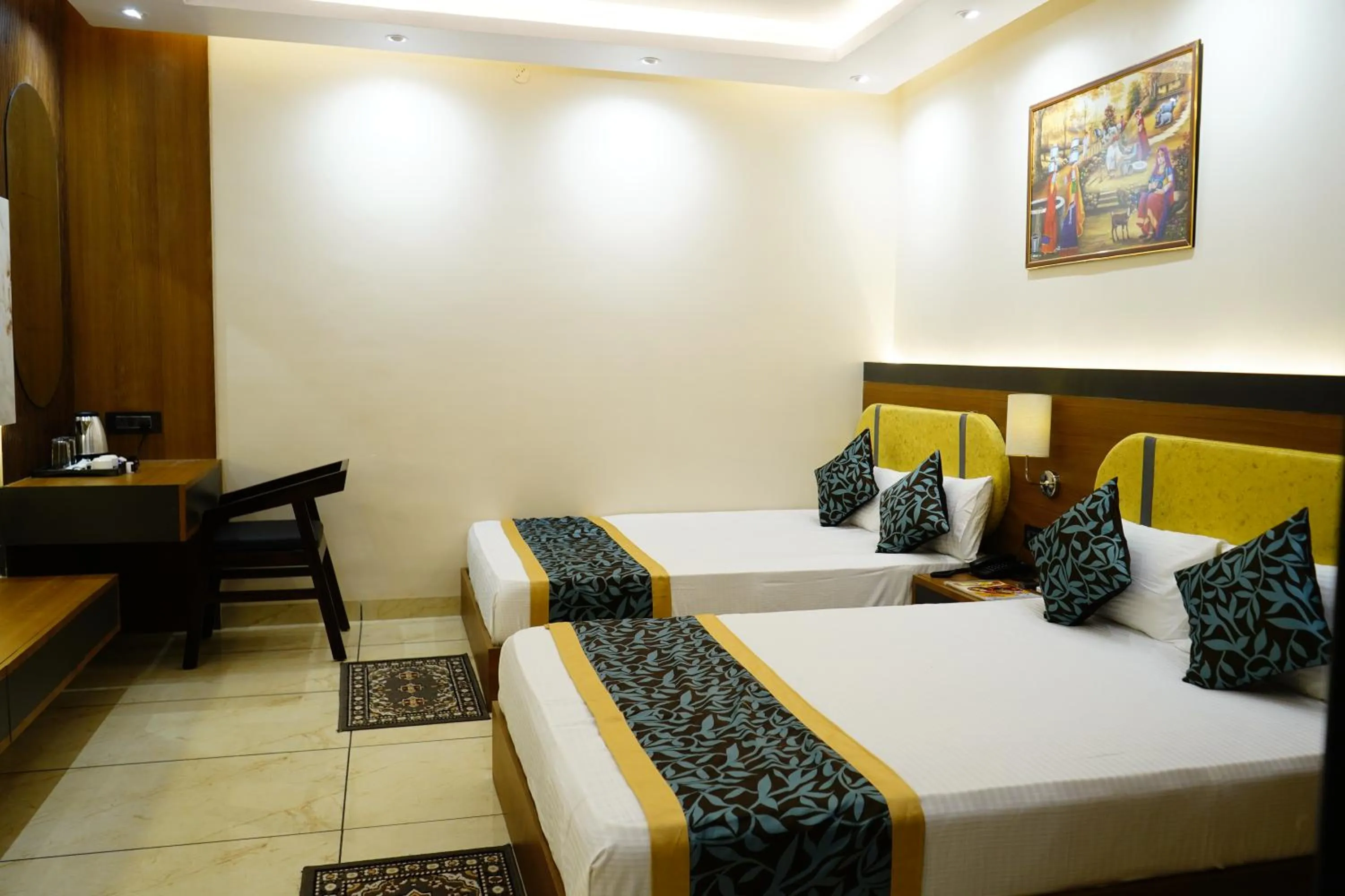 Bed in Hotel Shakuntla Palace